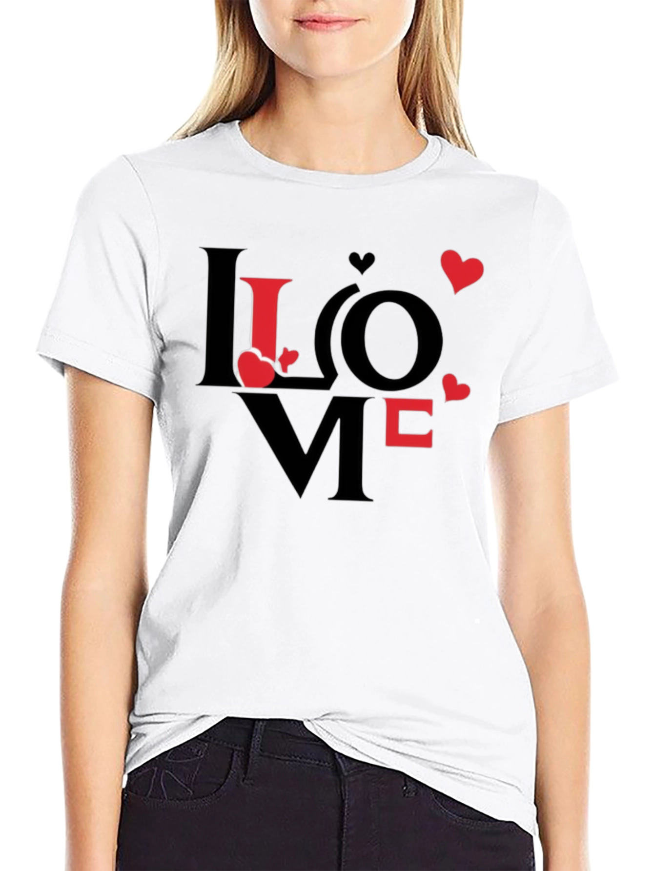 Love Graphic Print Crew Neck T-Shirt