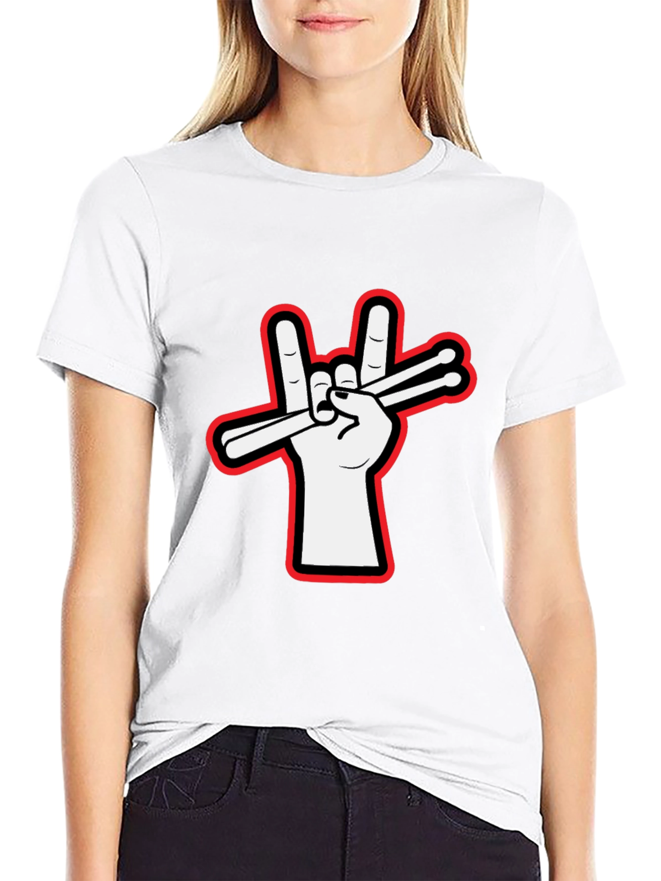 Rock Hand Drum Sticks T-Shirt