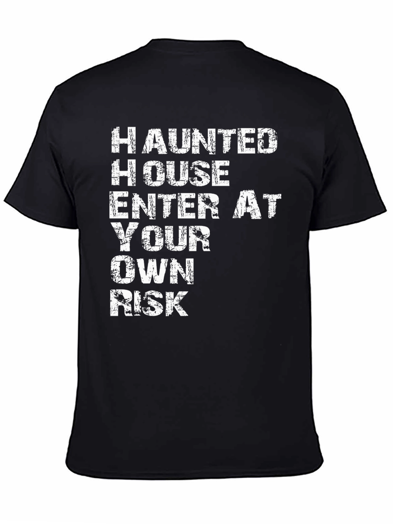 Haunted House Black Graphic Tee