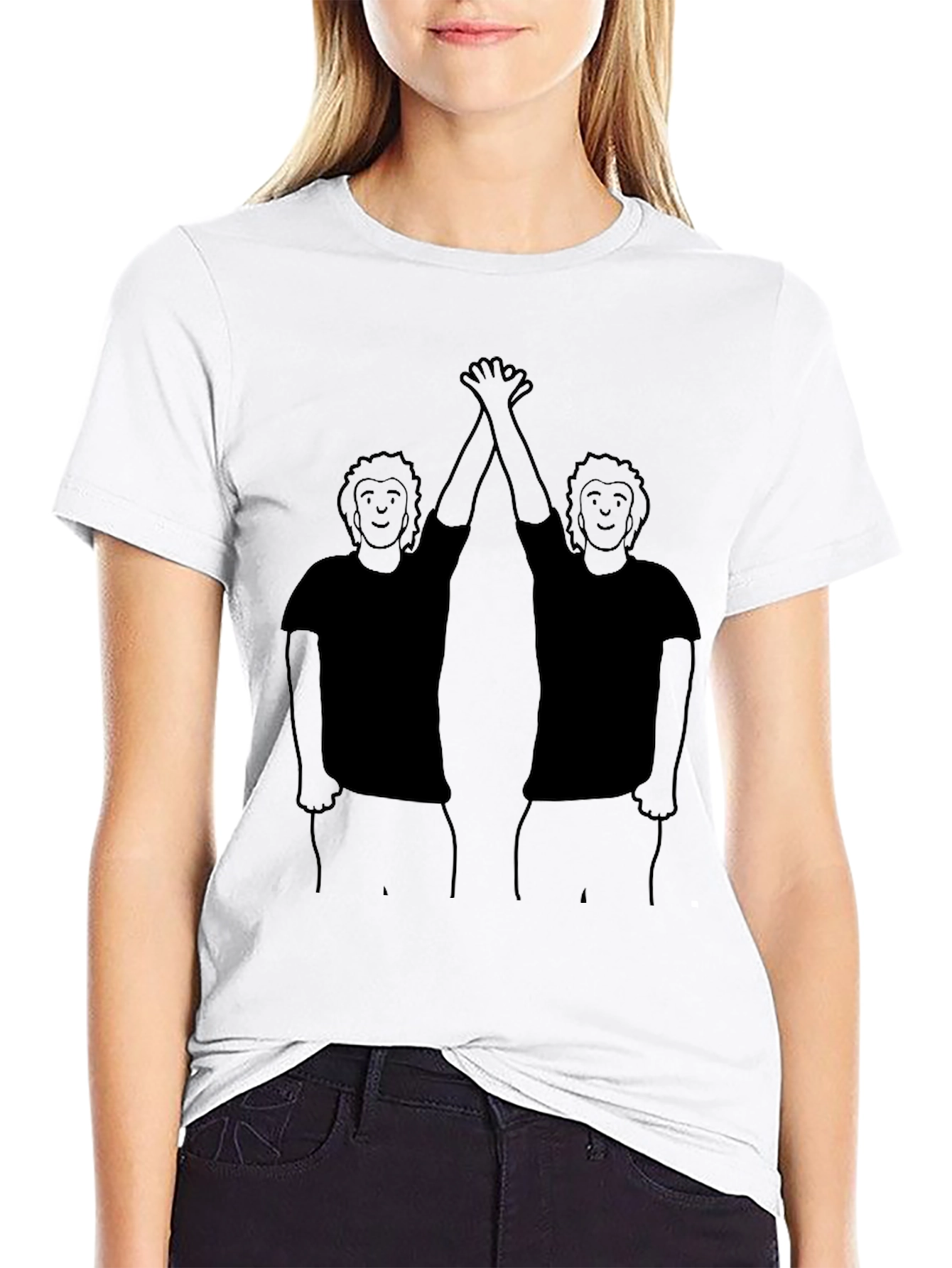 Black High Five Graphic Tee