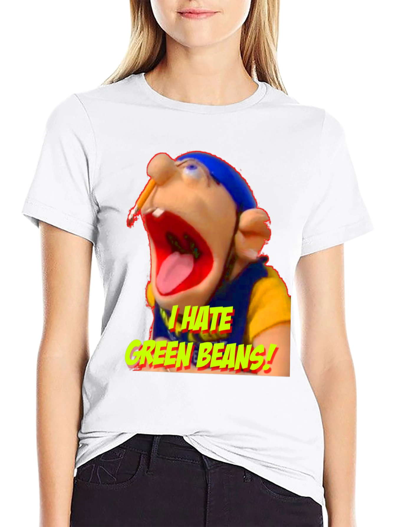 I Hate Green Beans T-Shirt Funny Puppets