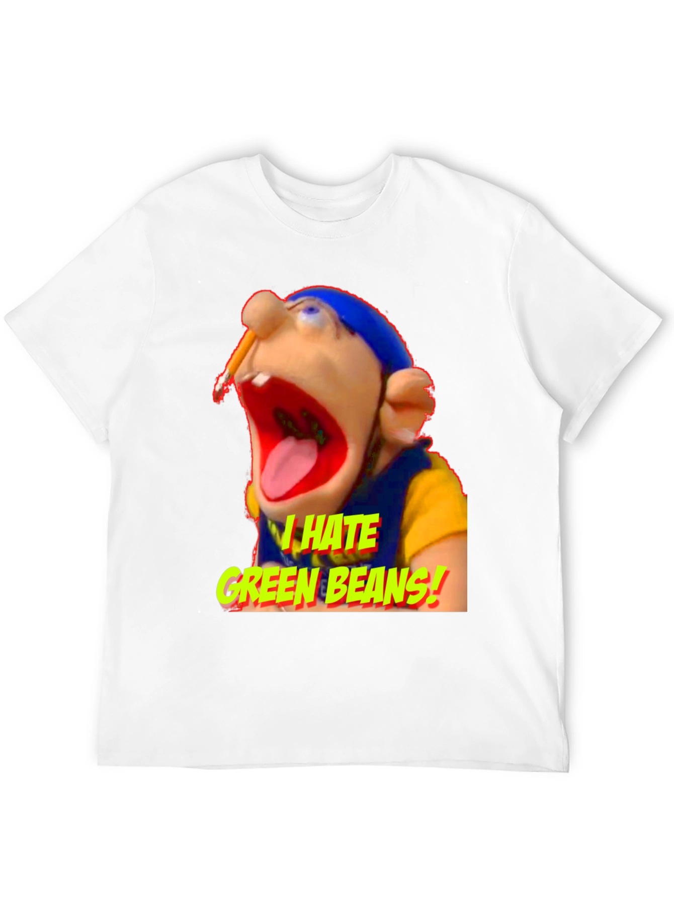 I Hate Green Beans T-Shirt Funny Puppets
