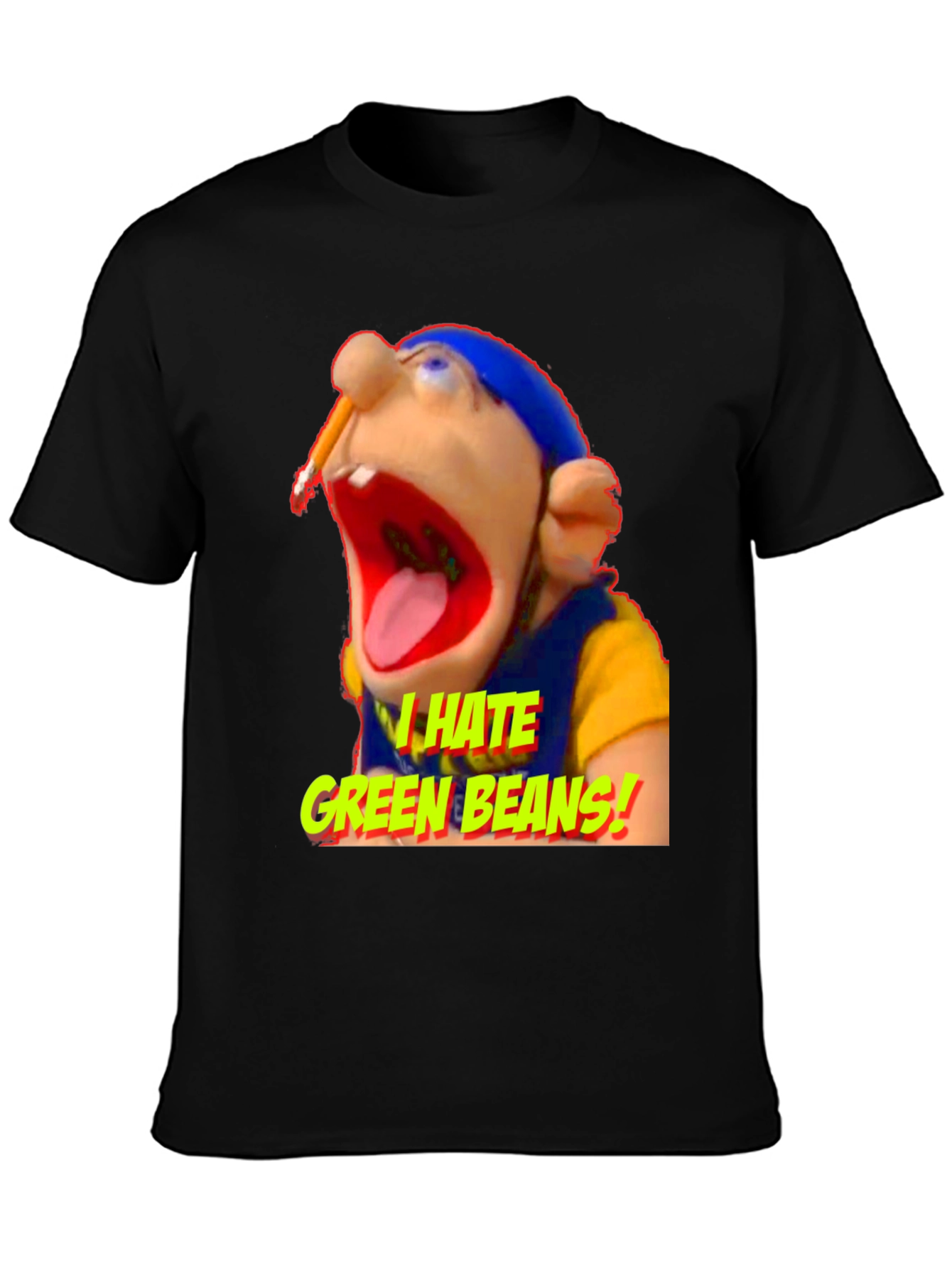 I Hate Green Beans T-Shirt Funny Puppets
