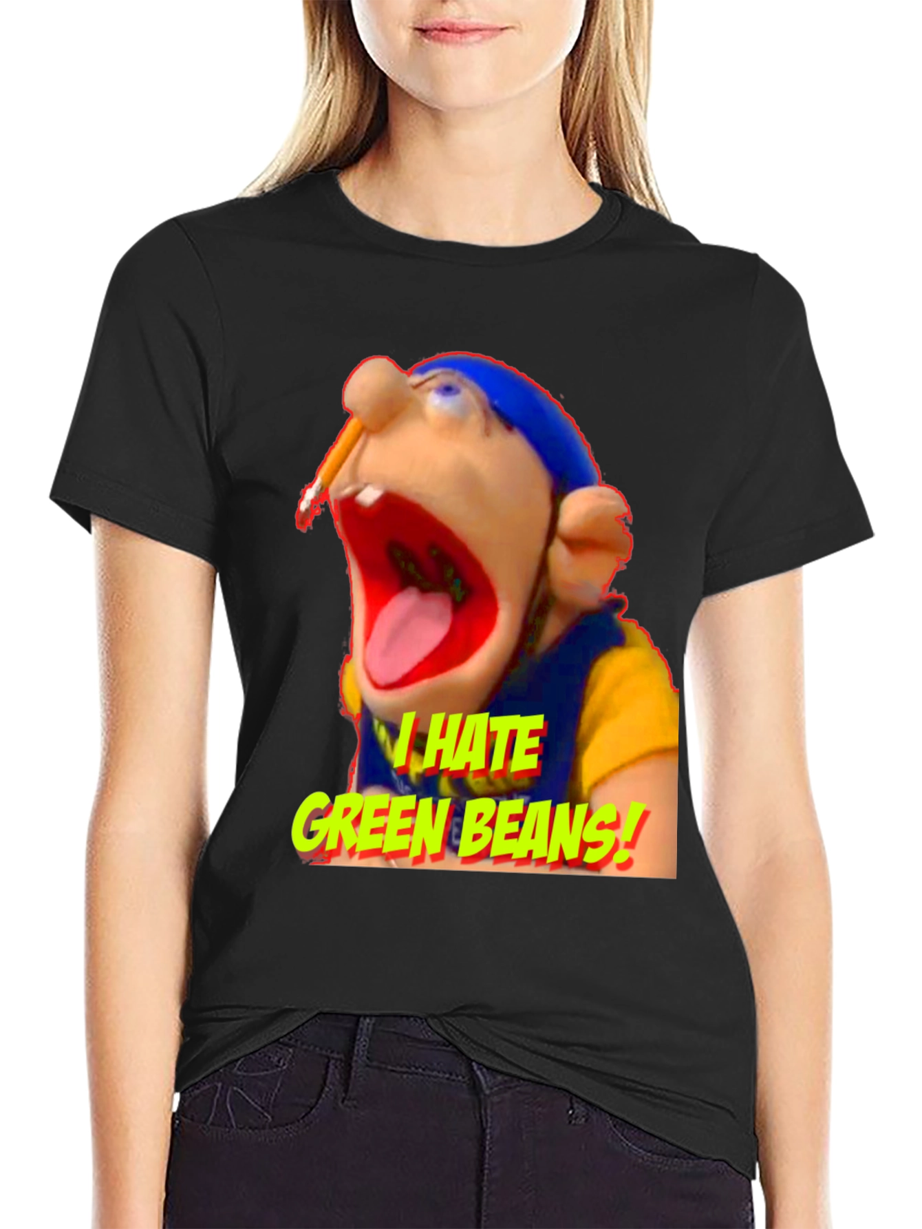 I Hate Green Beans T-Shirt Funny Puppets