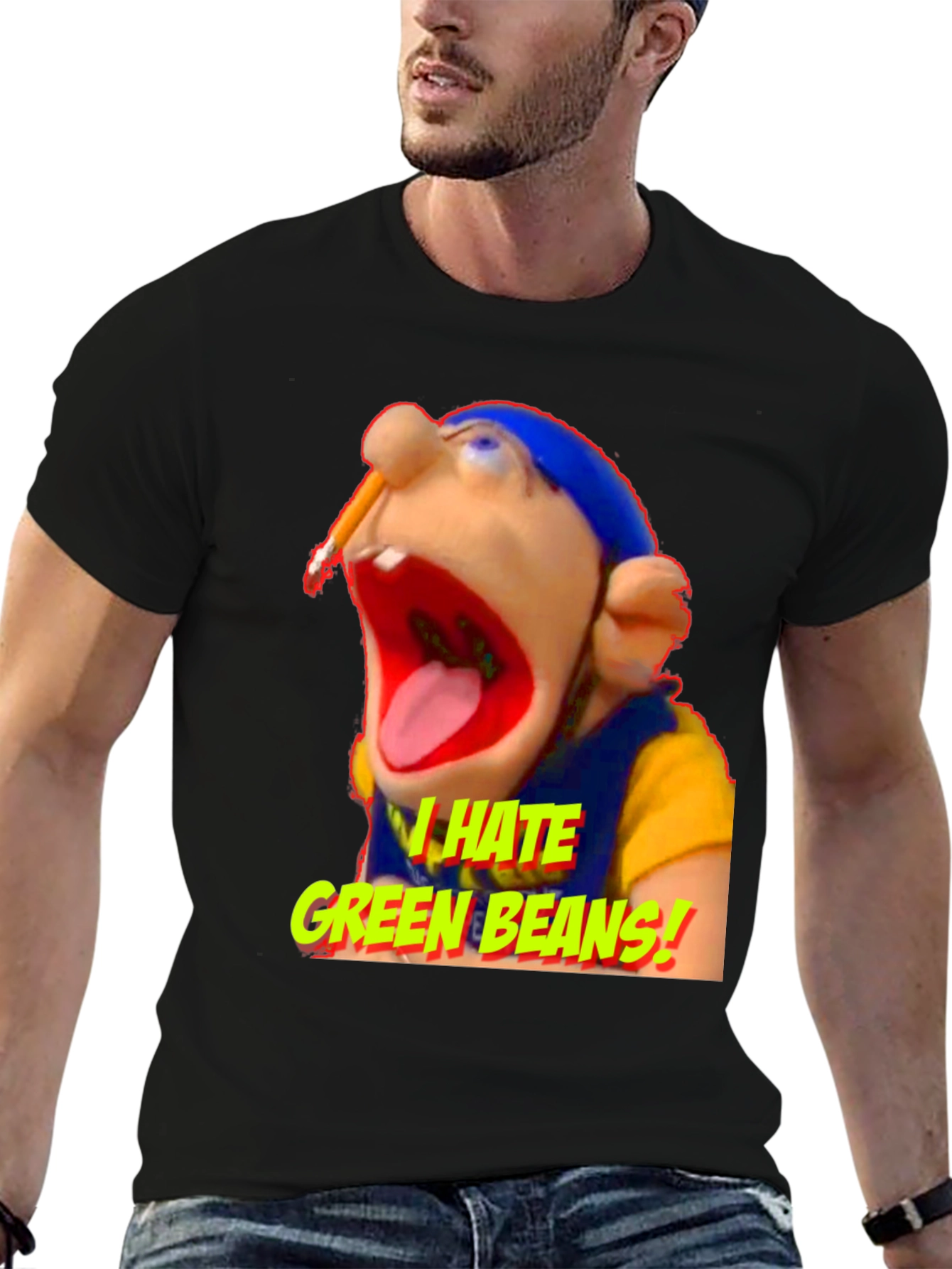 I Hate Green Beans T-Shirt Funny Puppets