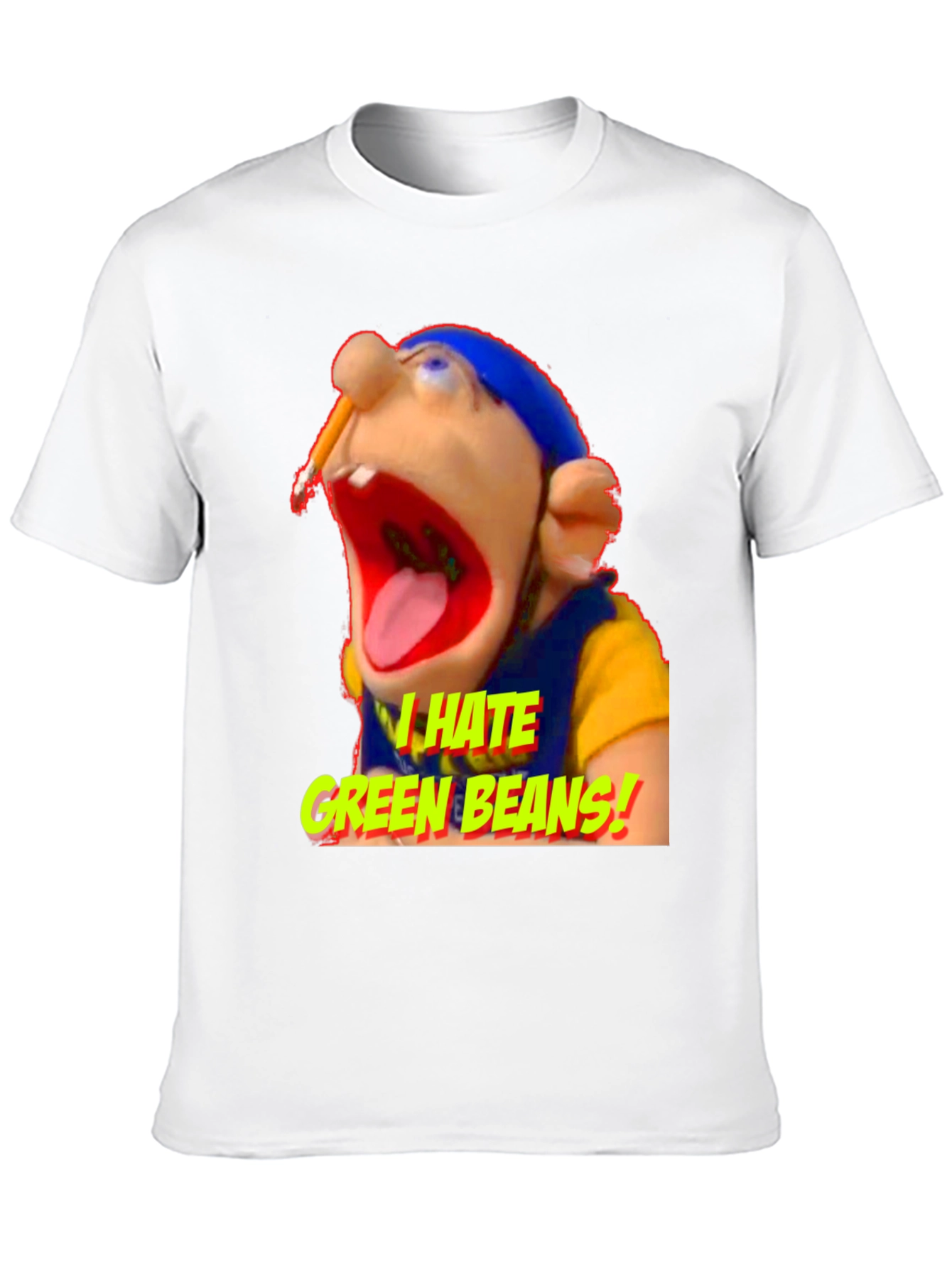 I Hate Green Beans T-Shirt Funny Puppets