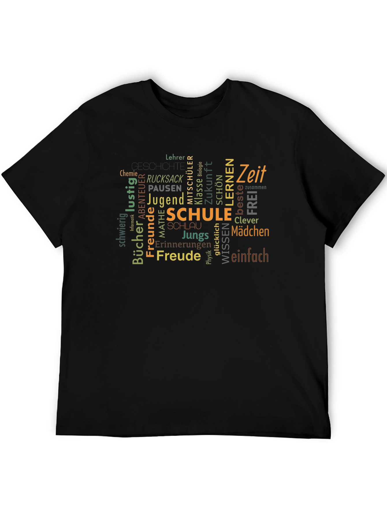School Word Art T-Shirt - Education Themed Design