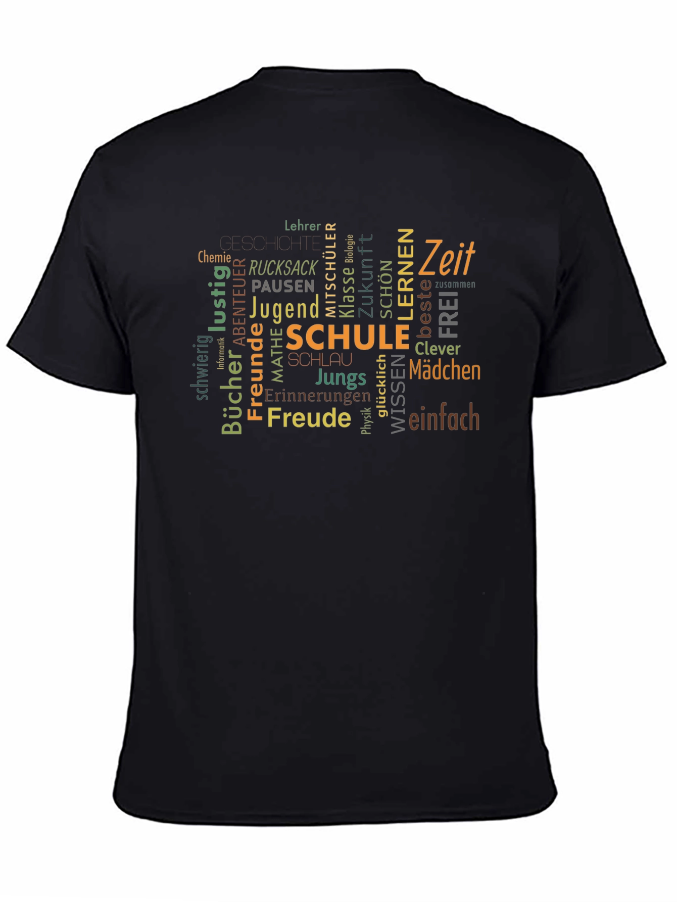 School Word Art T-Shirt - Education Themed Design