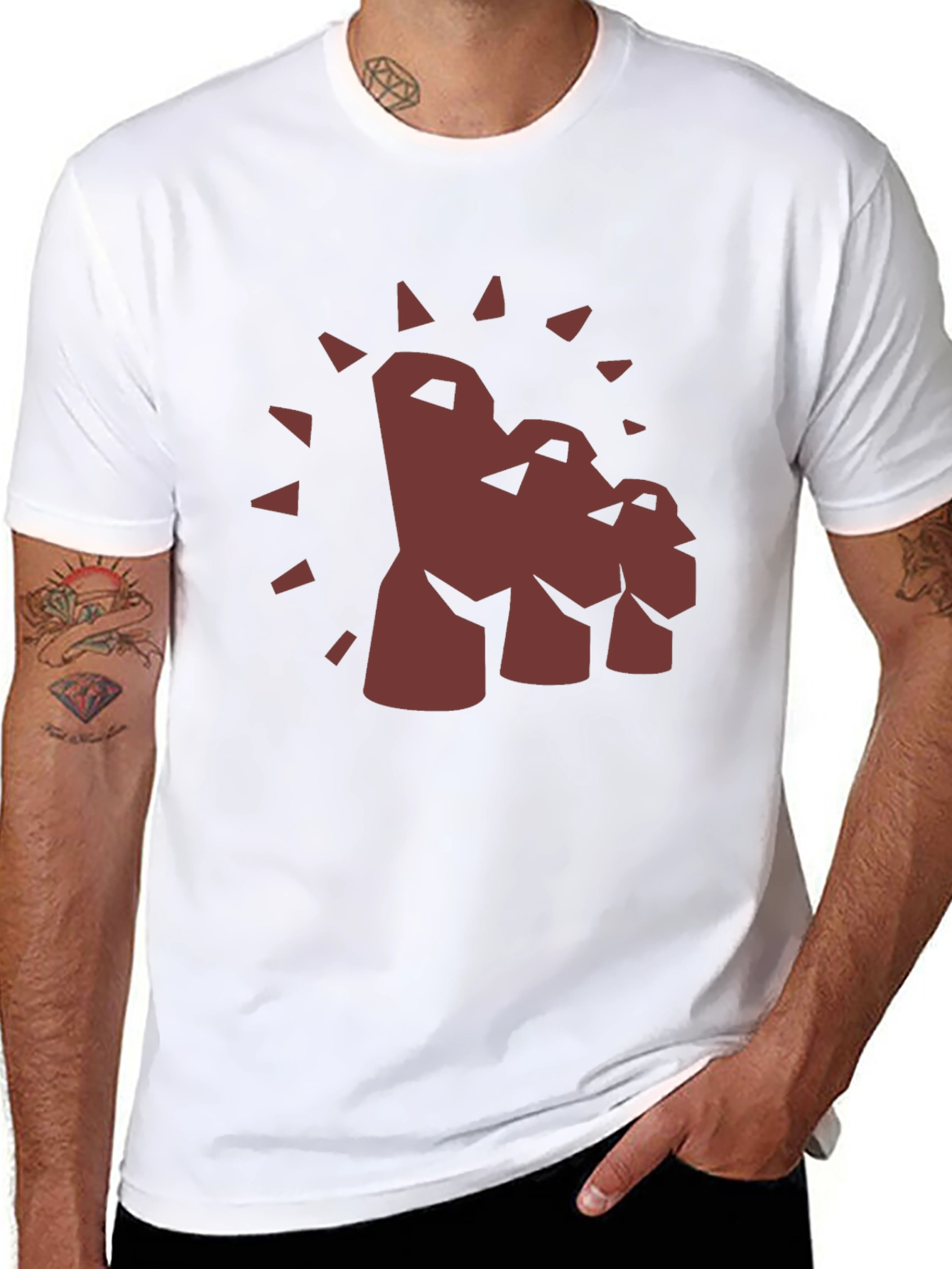 Moai Head Graphic Tee - Unique Design