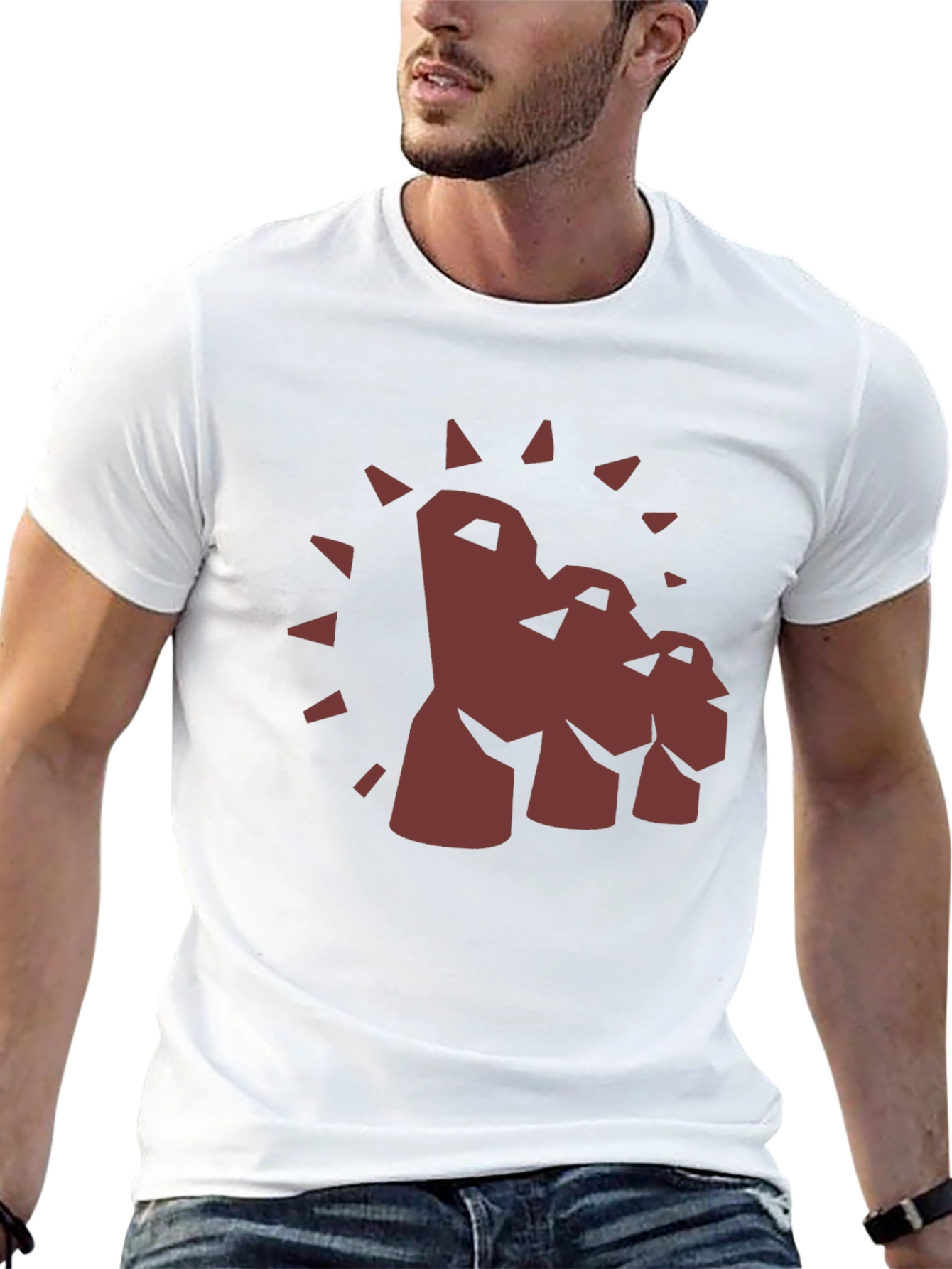 Moai Head Graphic Tee - Unique Design