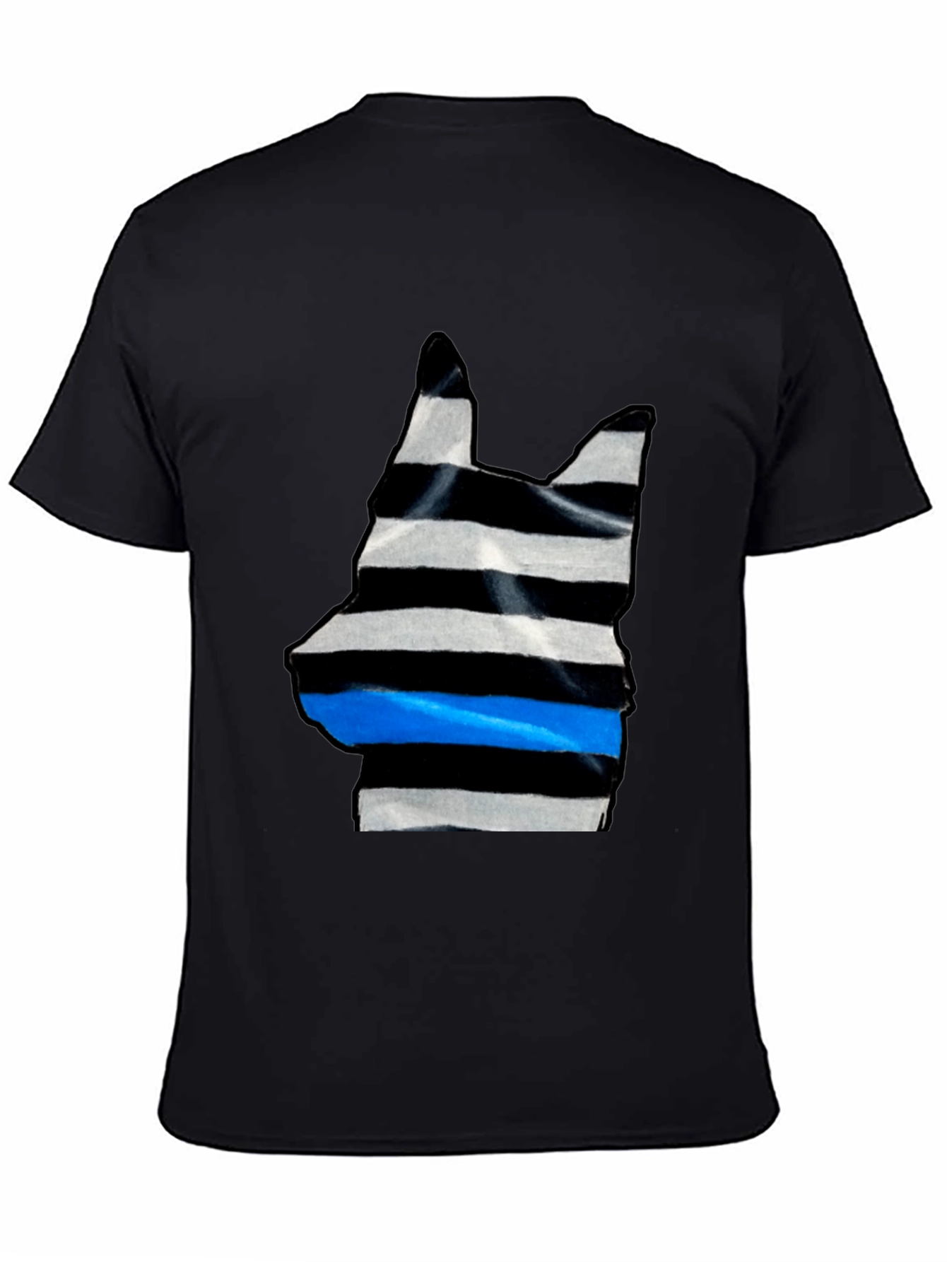 Striped Dog Silhouette Tee