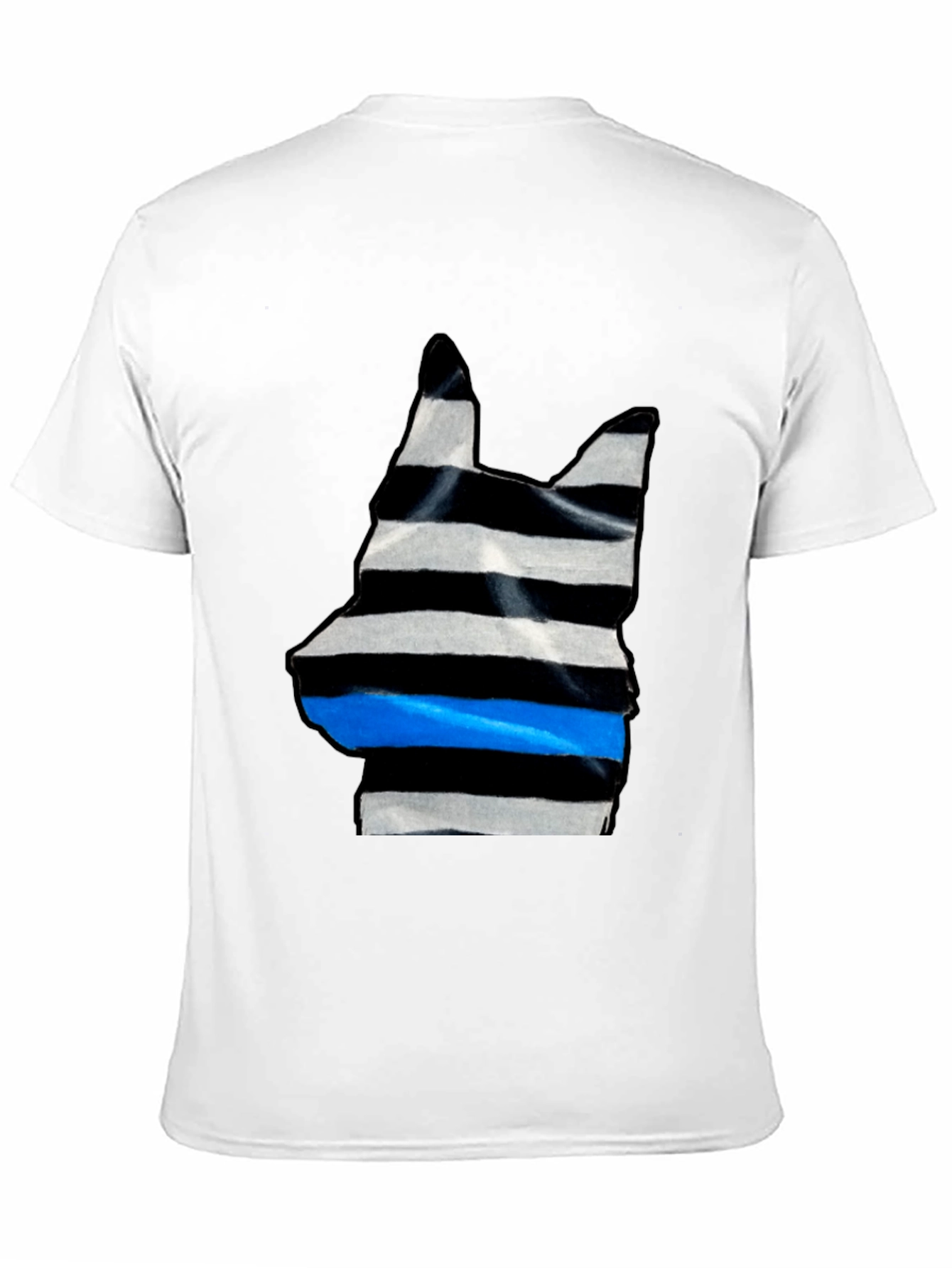 Striped Dog Silhouette Tee