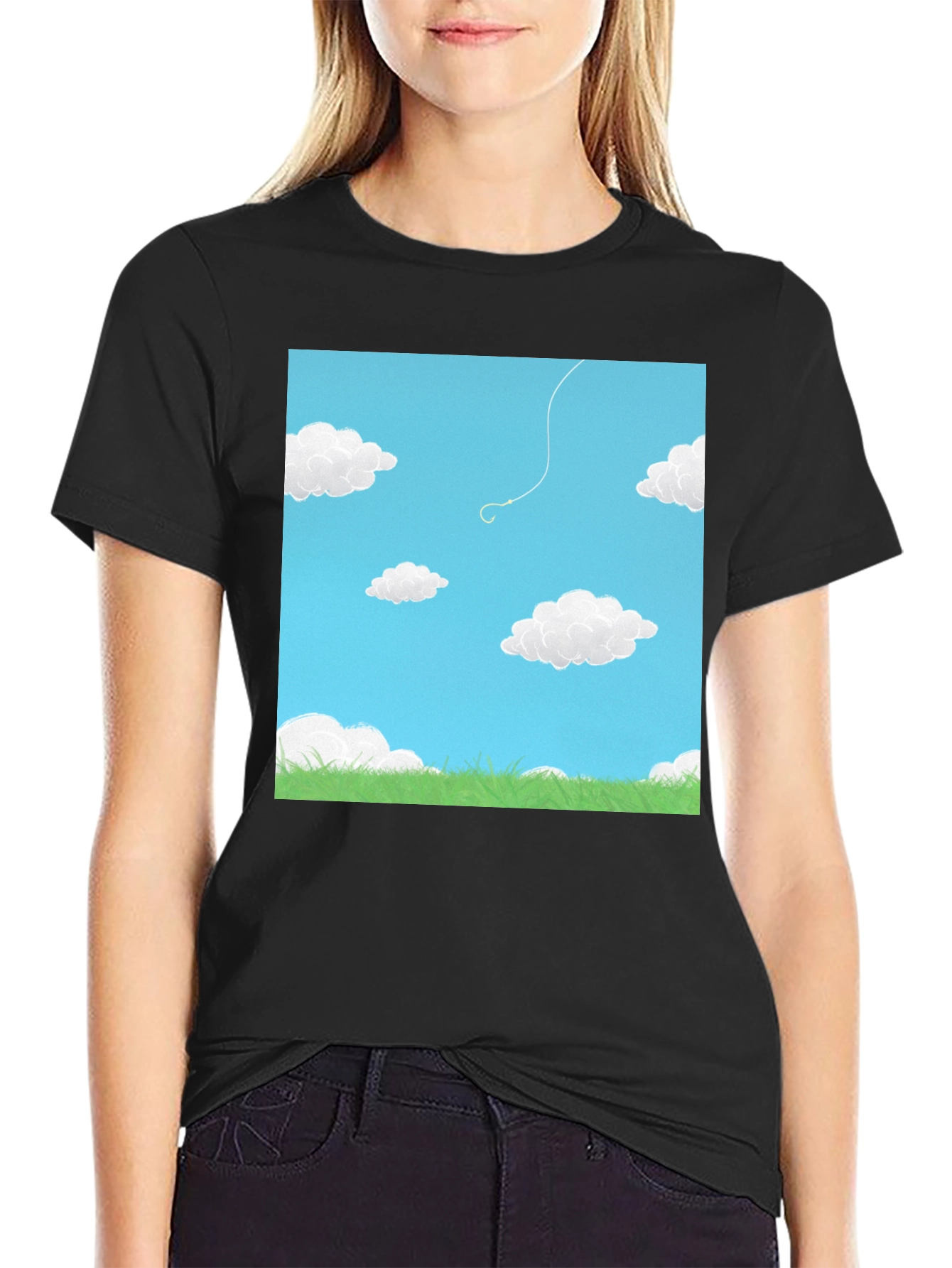 Whimsical Sky Graphic T-Shirt - Cloudscape Tee