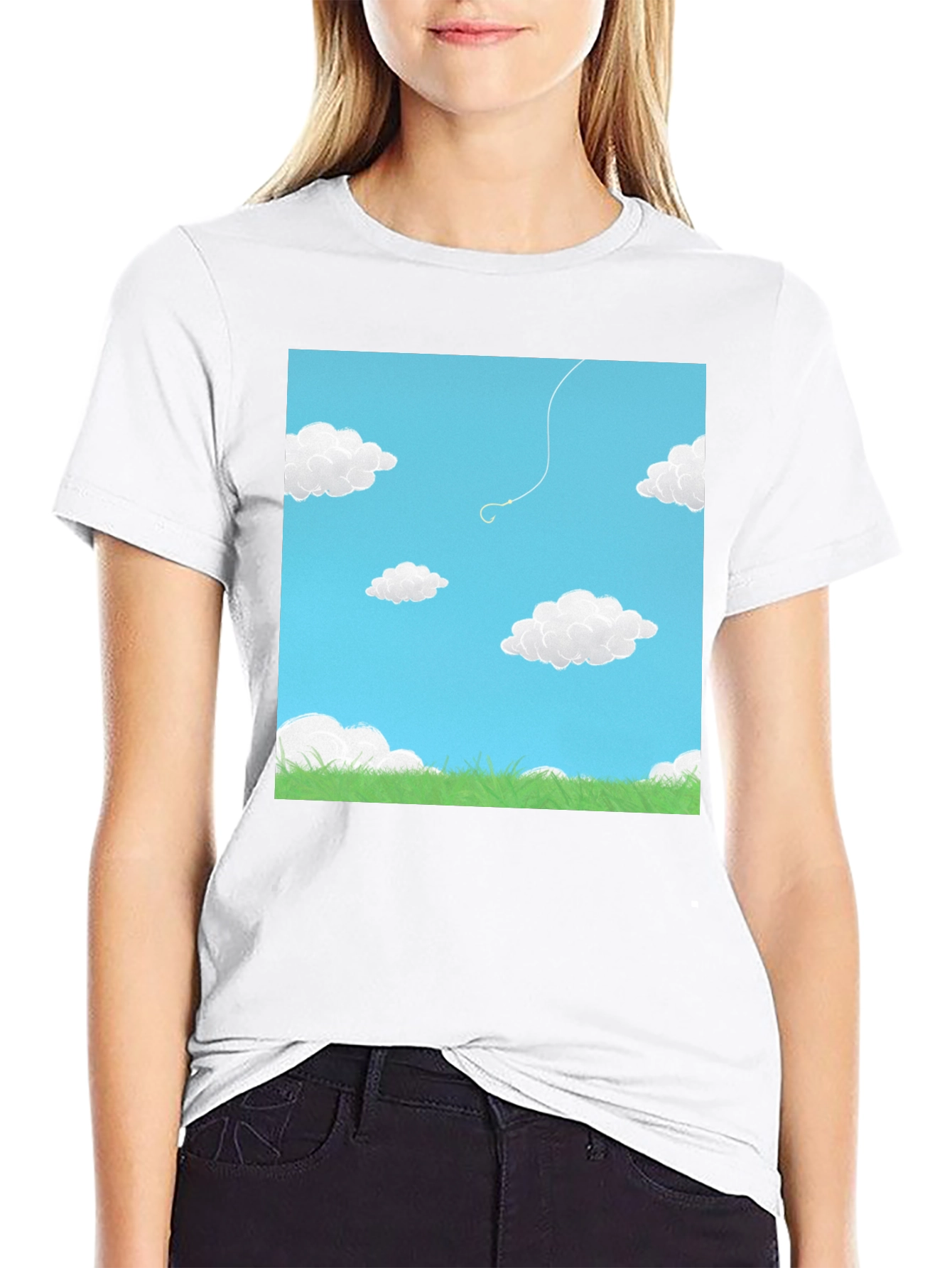 Whimsical Sky Graphic T-Shirt - Cloudscape Tee