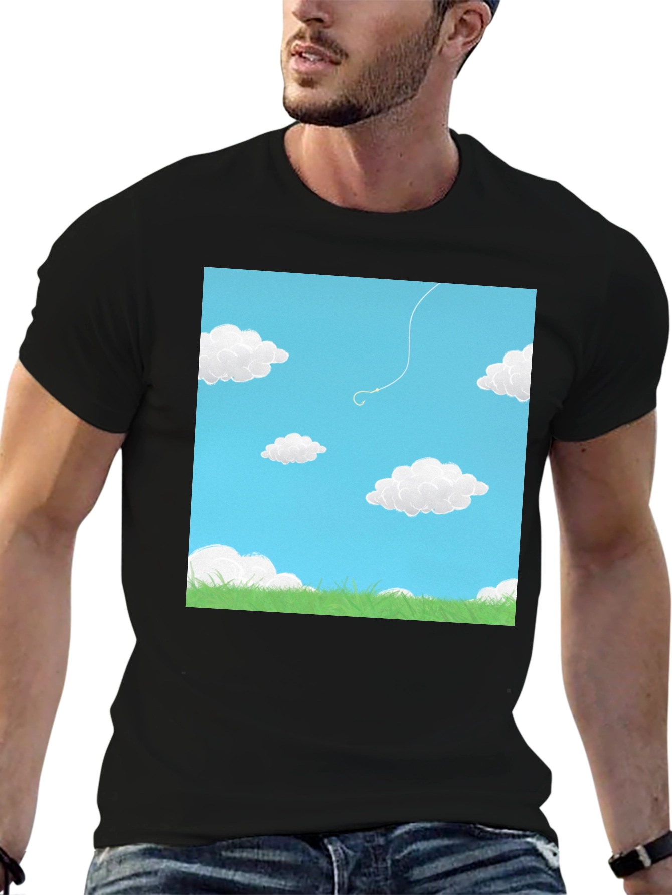 Whimsical Sky Graphic T-Shirt - Cloudscape Tee