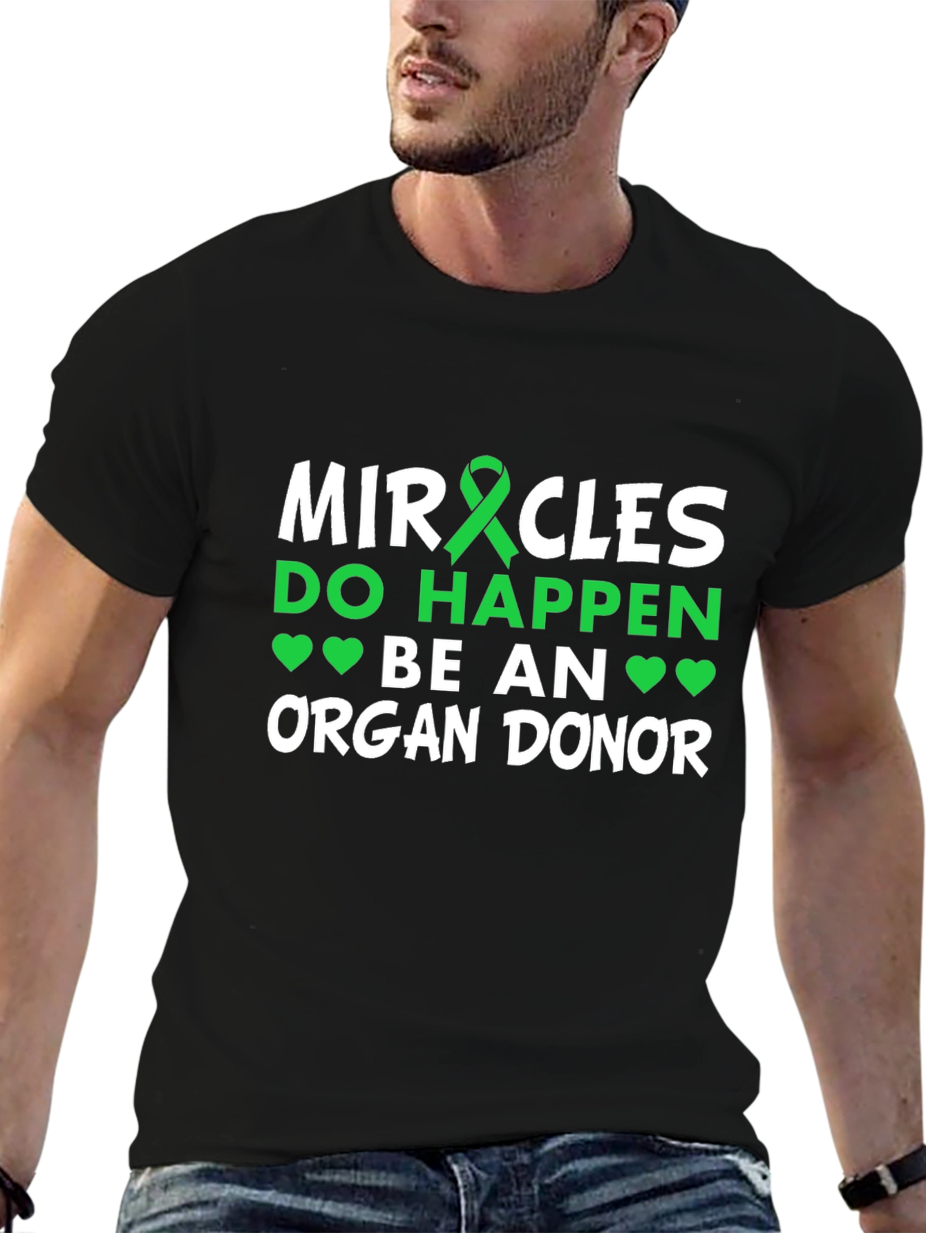 Organ Donor Awareness Black T-Shirt