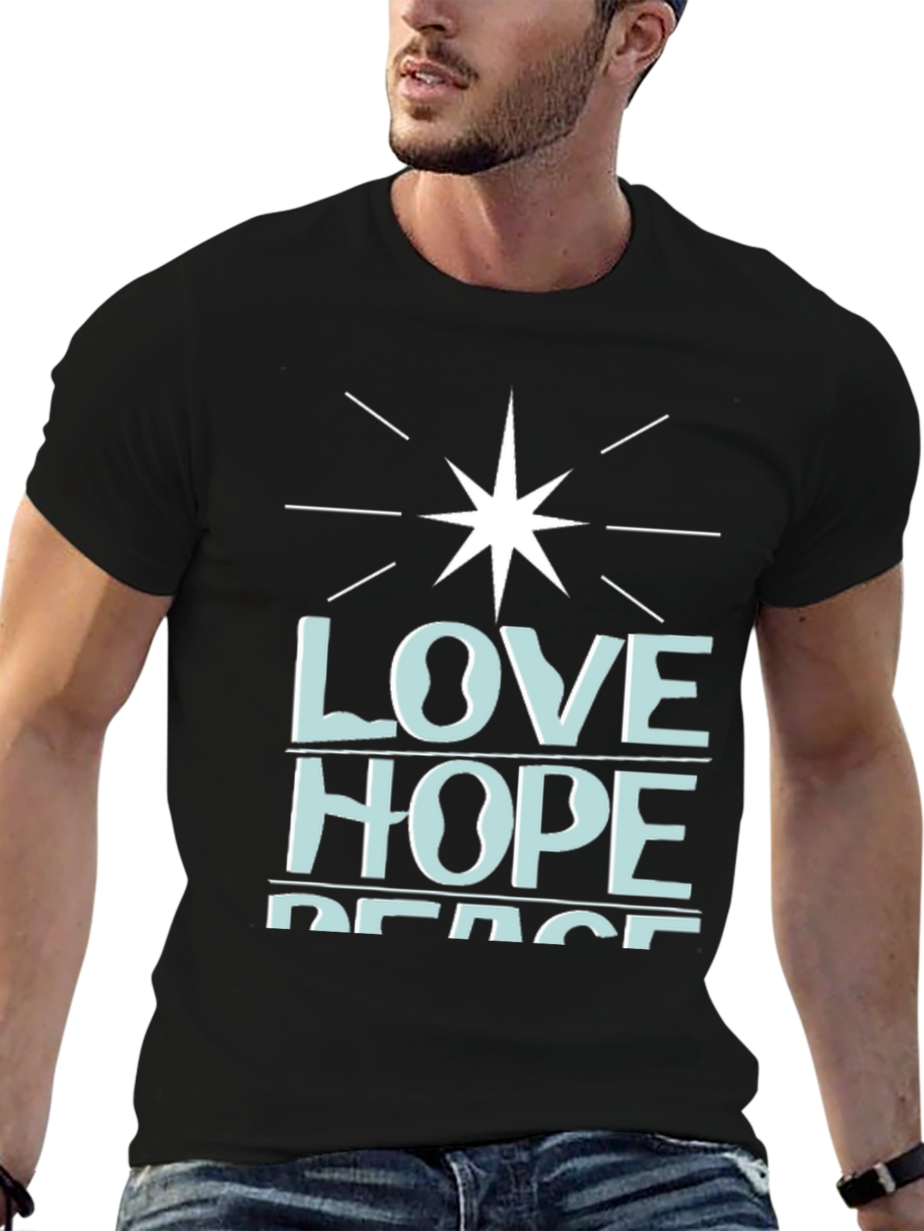 Love Hope Peace Graphic T-Shirt - Stylish and Meaningful