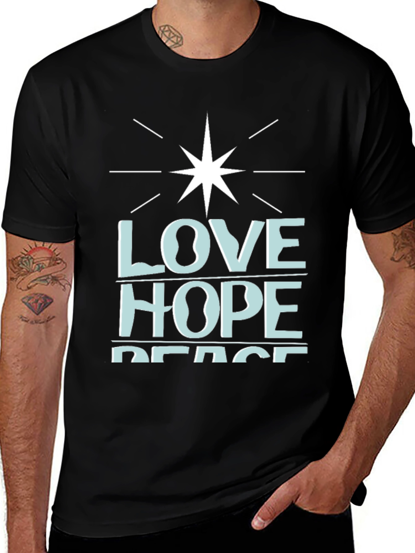 Love Hope Peace Graphic T-Shirt - Stylish and Meaningful