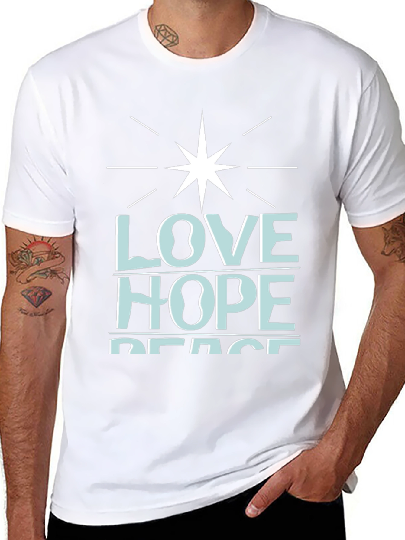 Love Hope Peace Graphic T-Shirt - Stylish and Meaningful