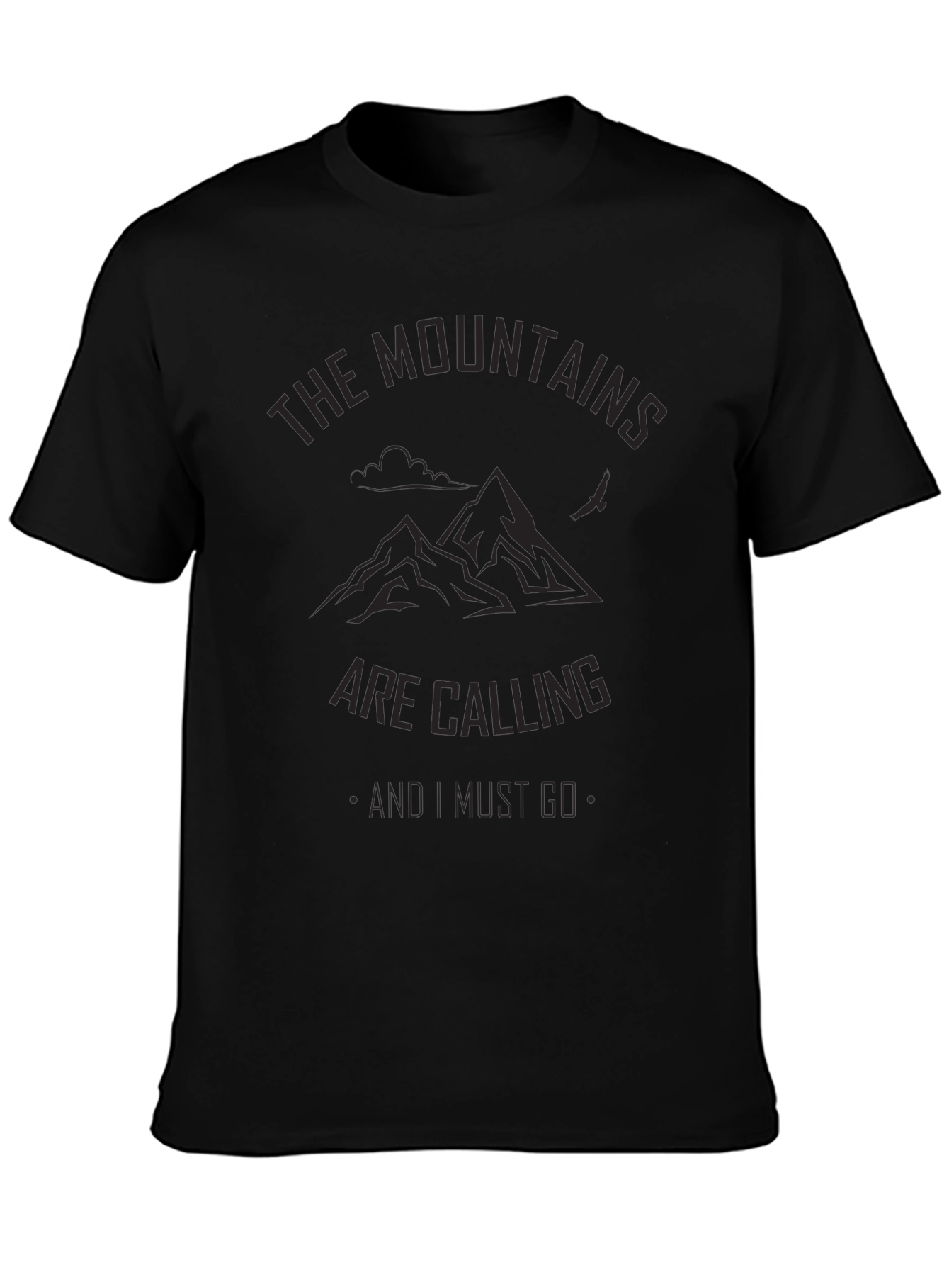 Mountains are Calling Black T-Shirt