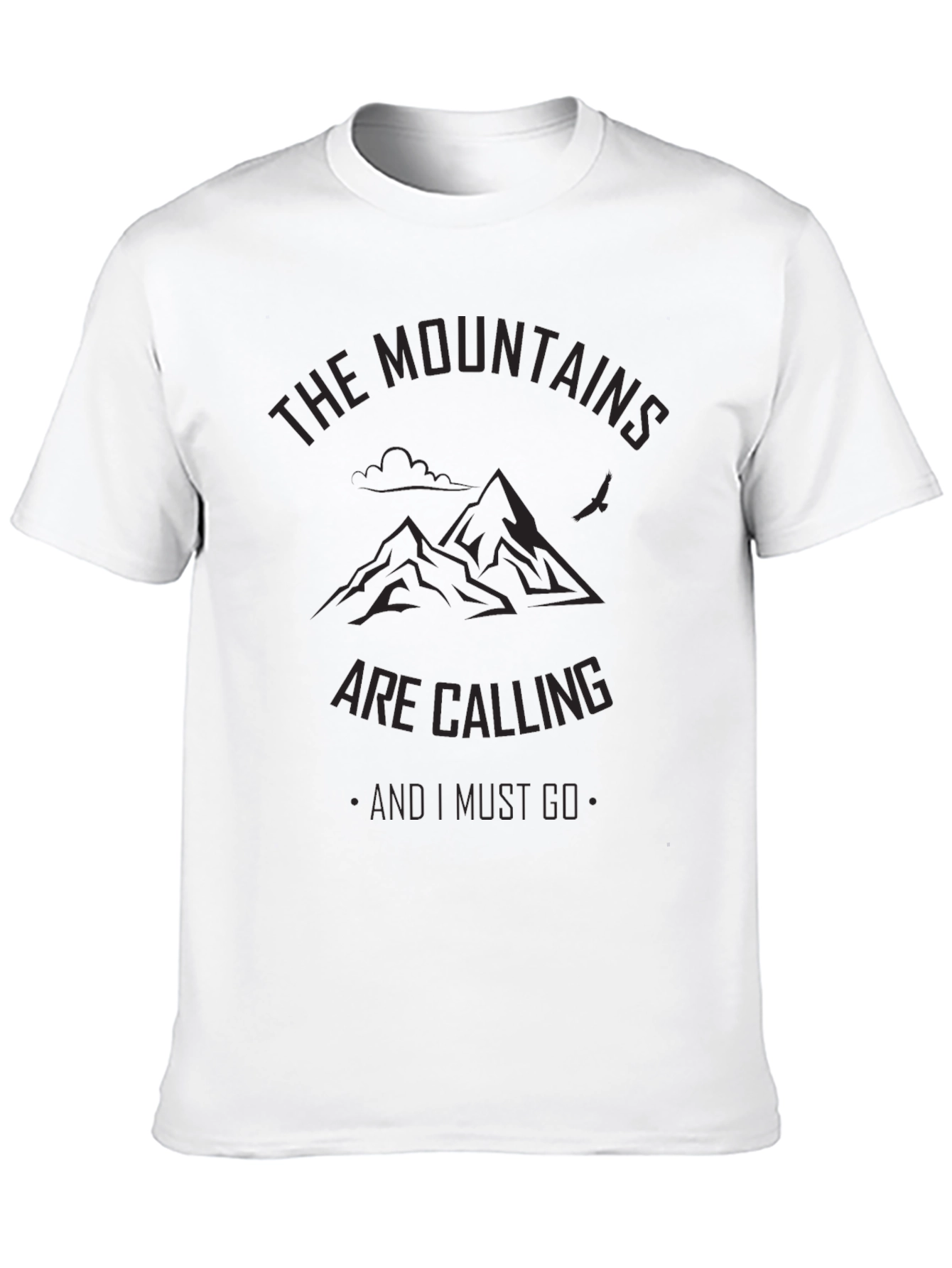 Mountains are Calling Black T-Shirt