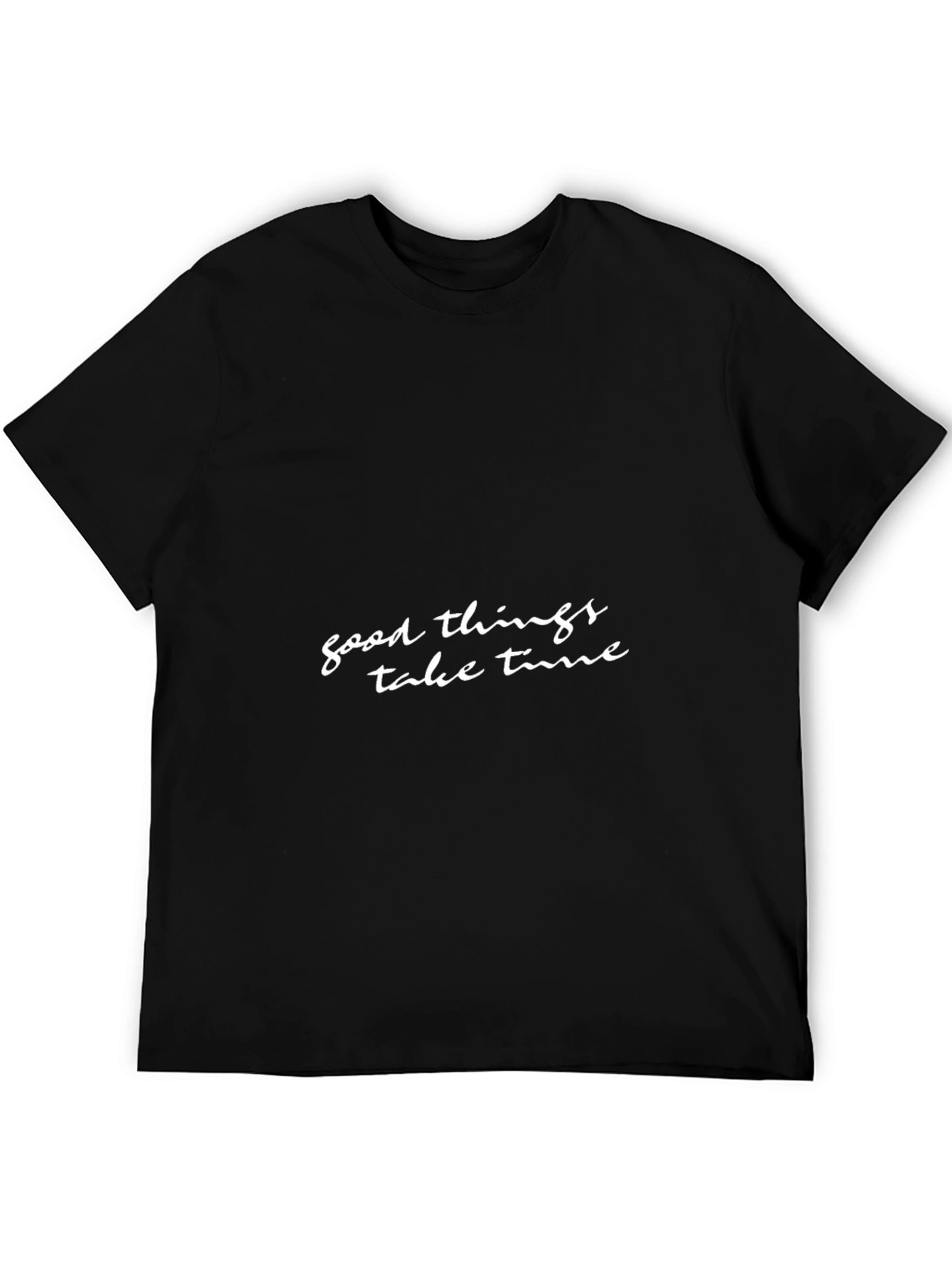 Good Things Take Time Black Graphic Tee