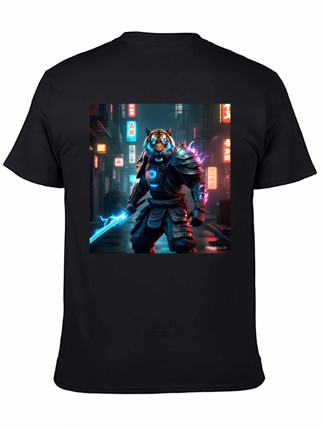 Cyberpunk Tiger Samurai Graphic Tee