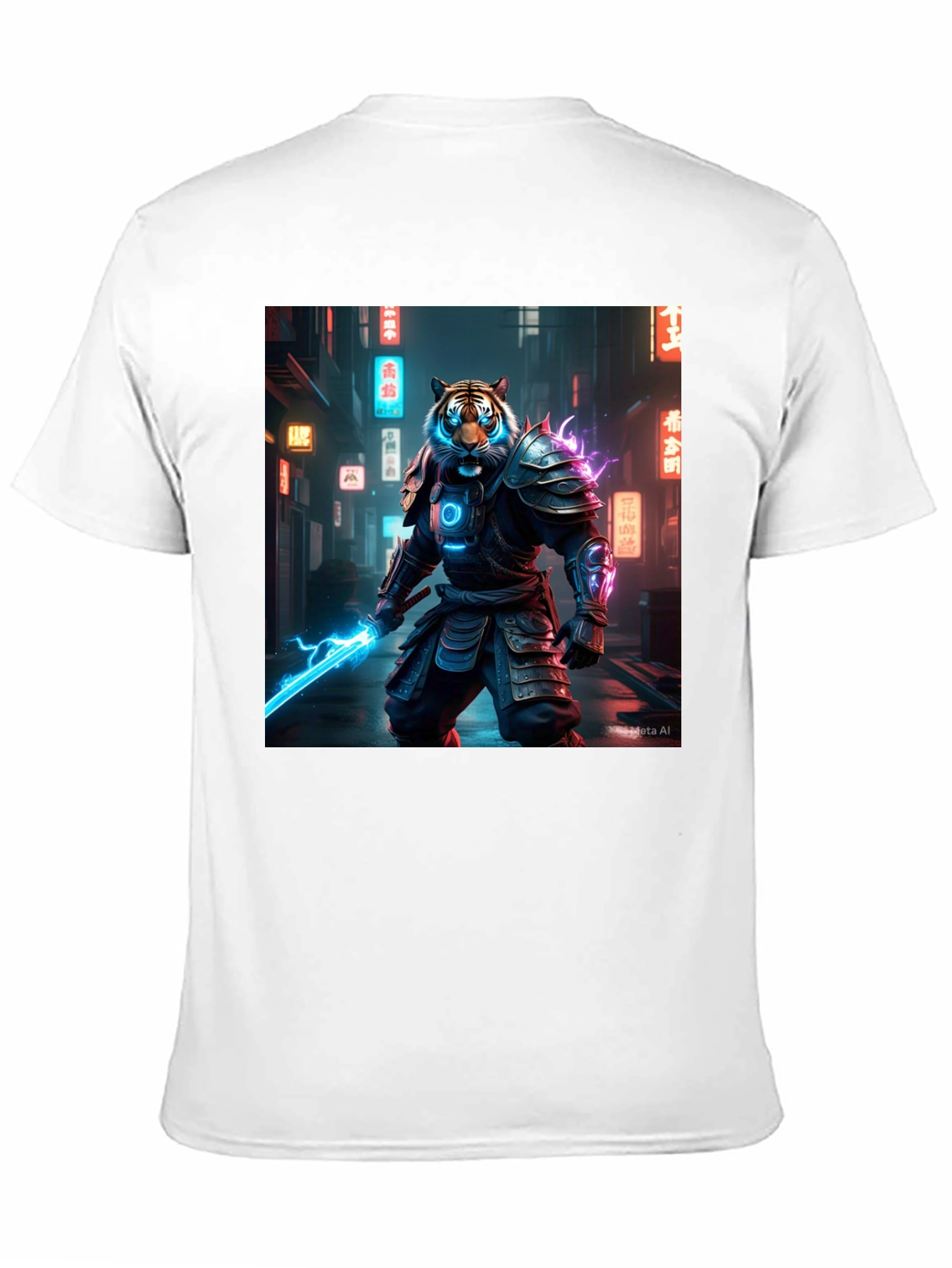 Cyberpunk Tiger Samurai Graphic Tee