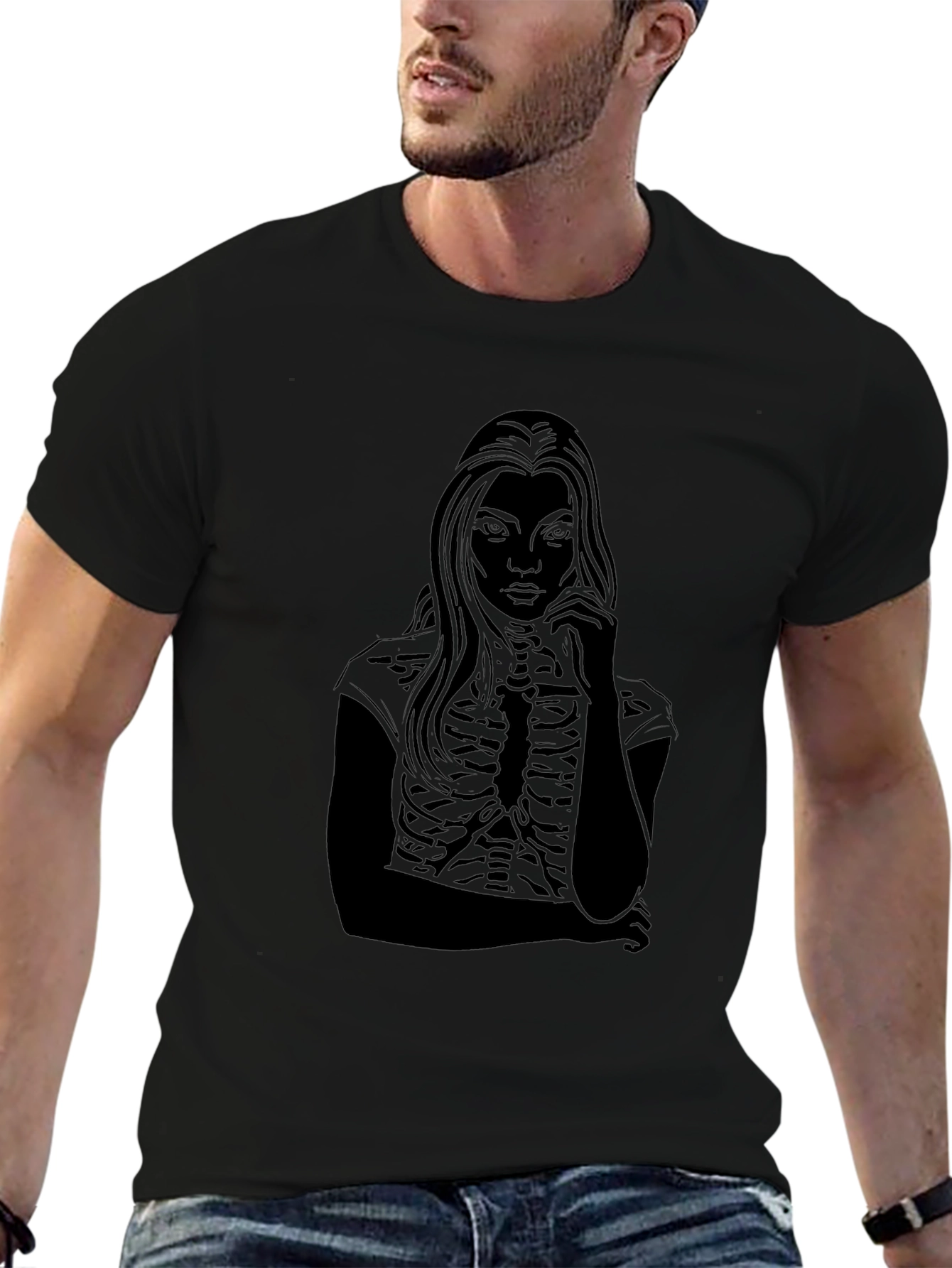Skeleton Girl Tee - Edgy Graphic T-Shirt