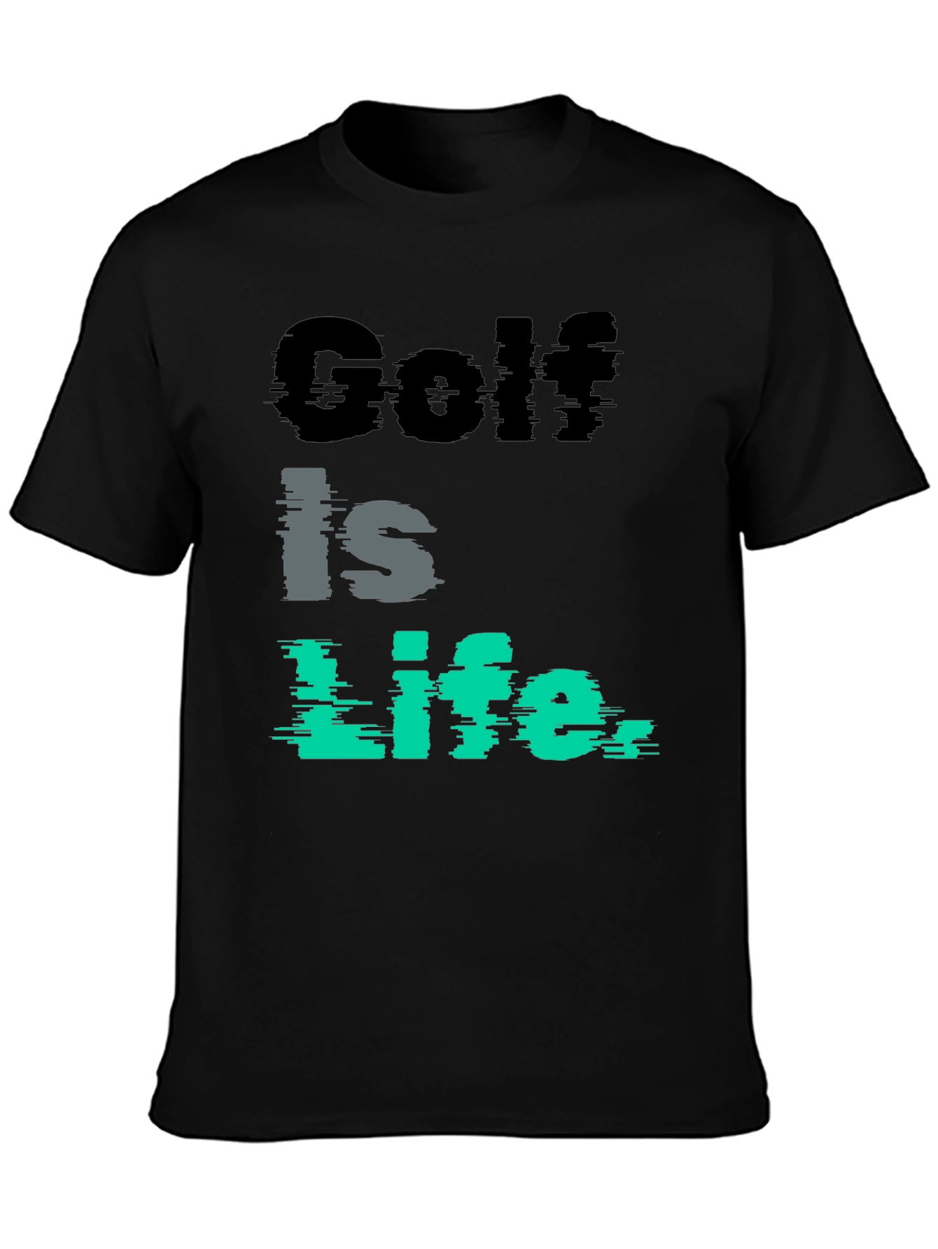 Golf Is Life Tee - Black Golf Shirt