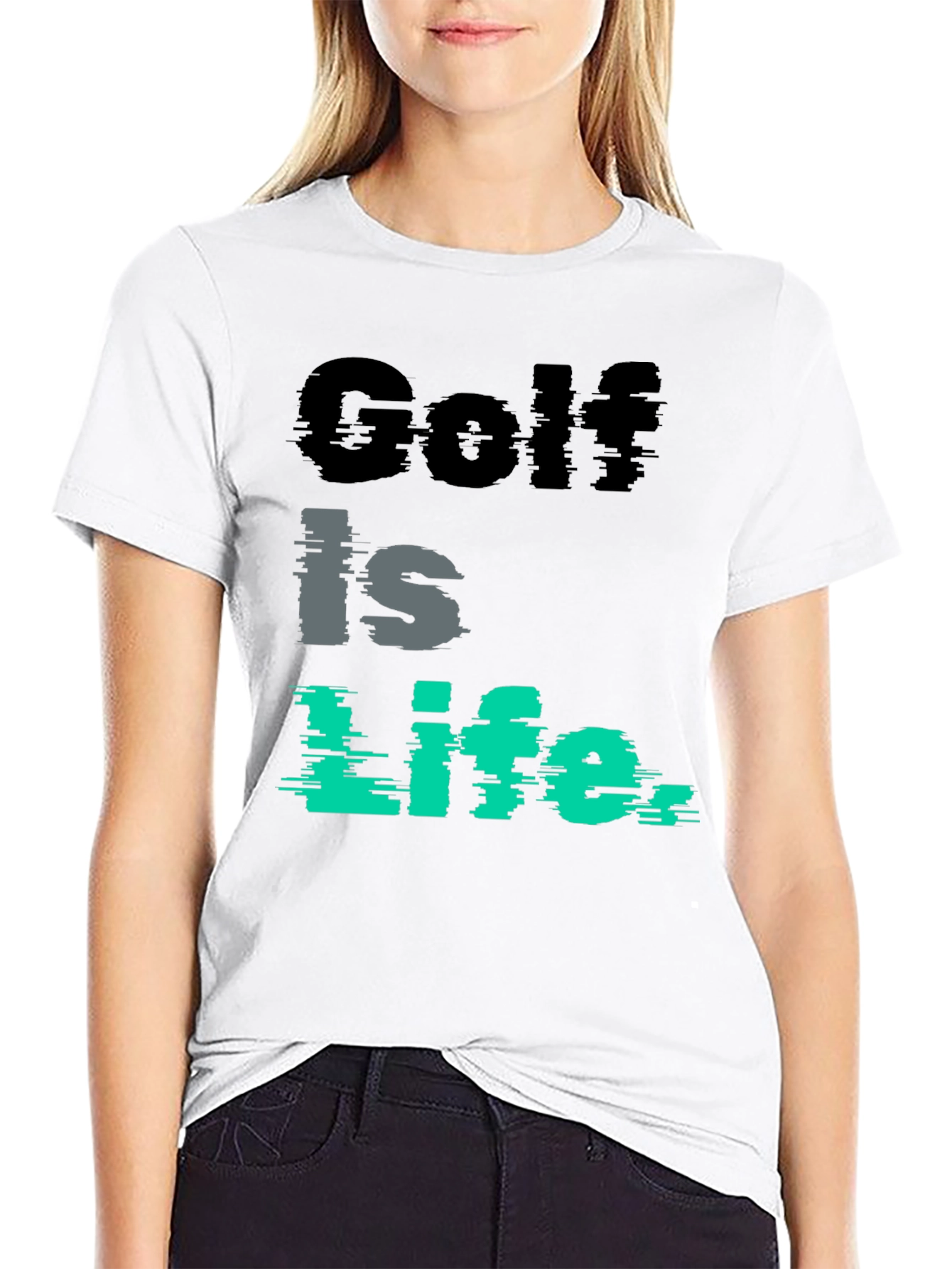 Golf Is Life Tee - Black Golf Shirt