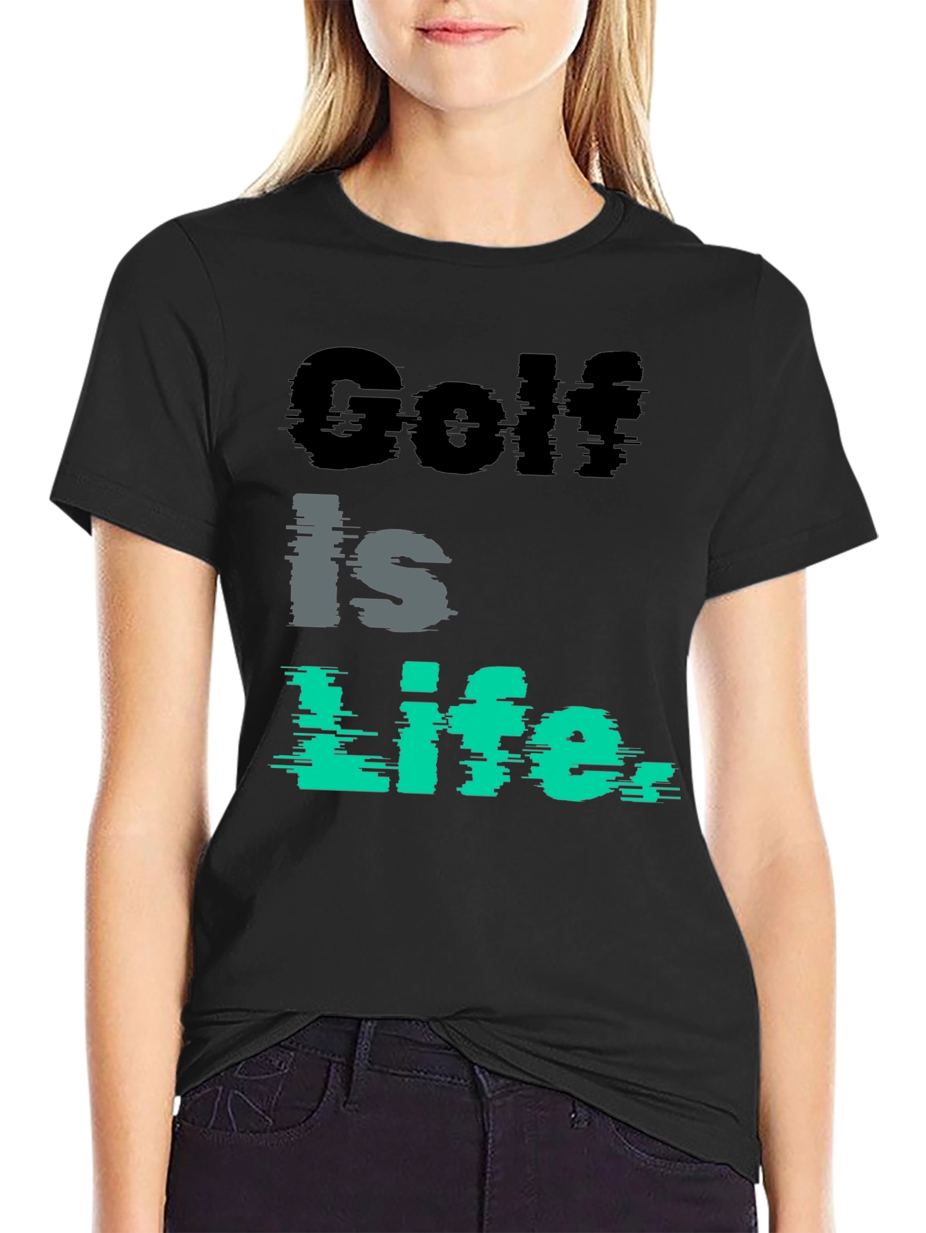 Golf Is Life Tee - Black Golf Shirt