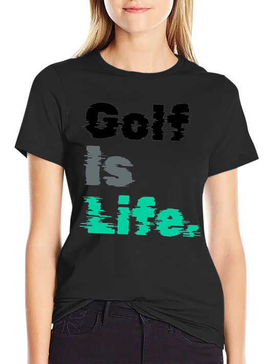 Golf Is Life Tee - Black Golf Shirt