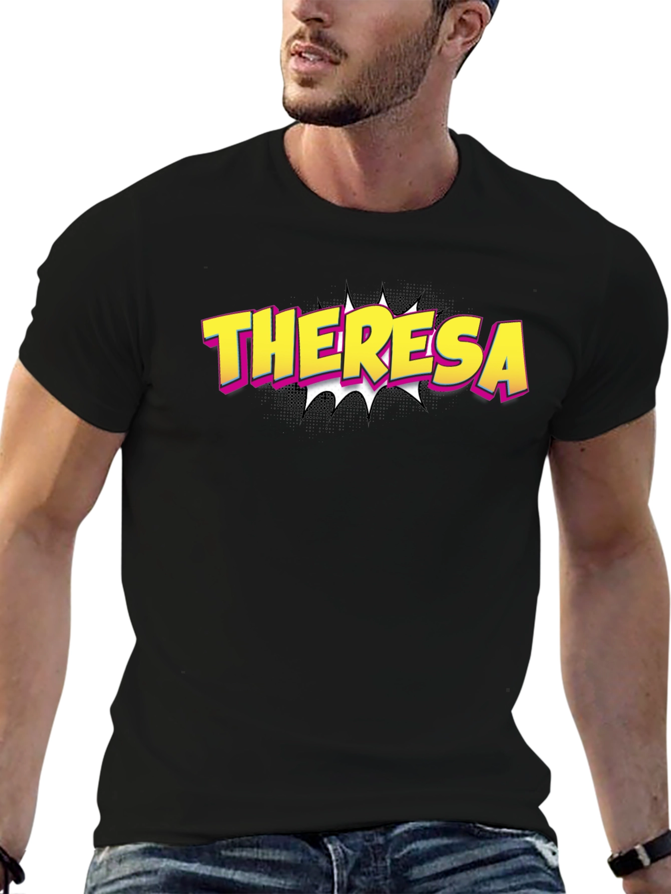 Theresa Personalized Comic Book Style T-Shirt