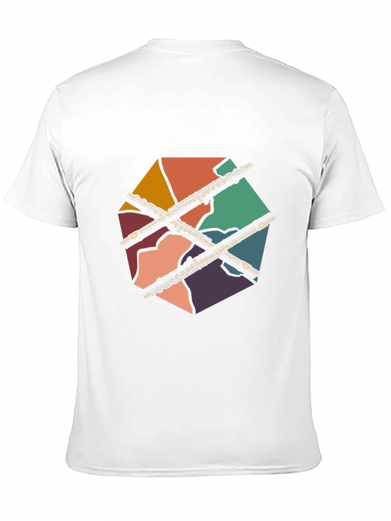 Flute Music Graphic Tee - Retro Design T-Shirt