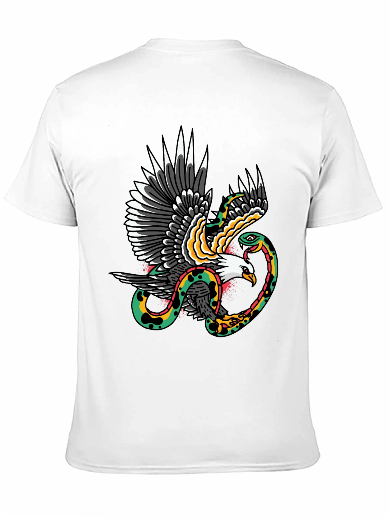 Eagle & Snake Graphic Tee - Classic Tattoo Design