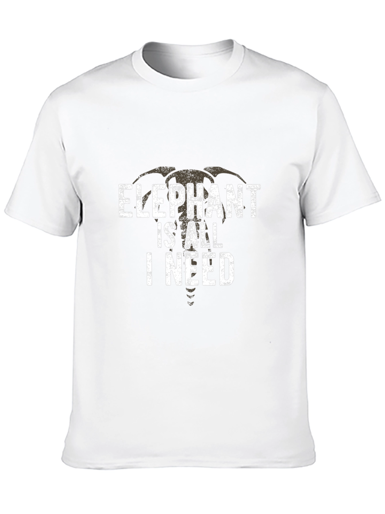 Elephant Is All I Need Mens T-Shirt Black