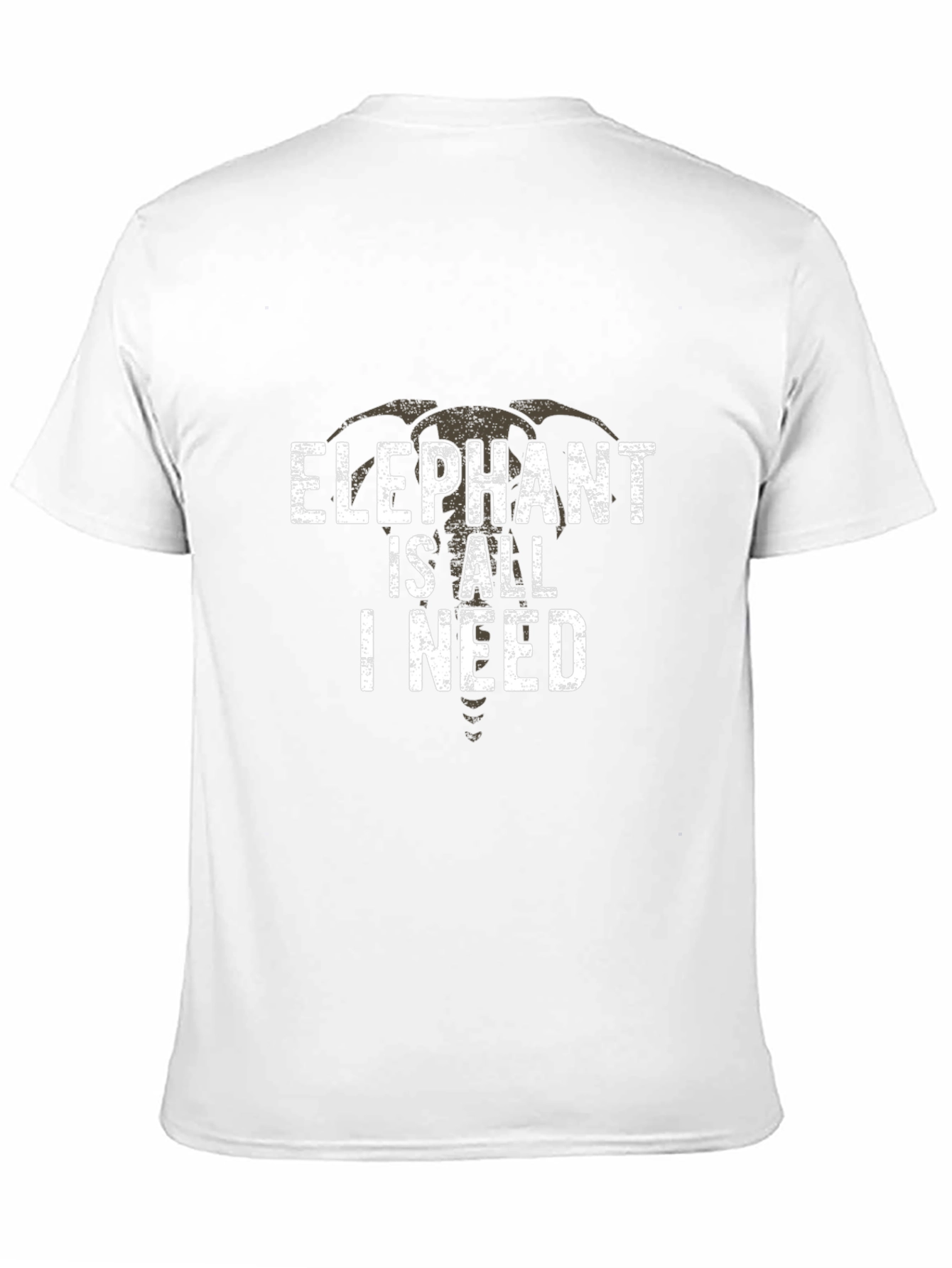 Elephant Is All I Need Mens T-Shirt Black