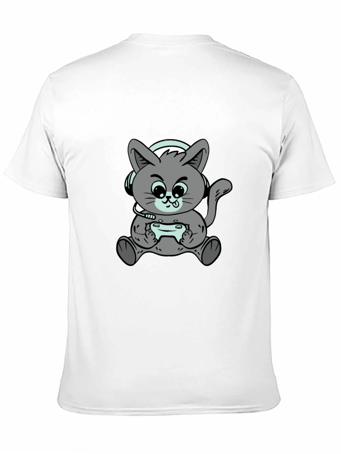 Gamer Cat Graphic T-Shirt - Cool Casual Tee