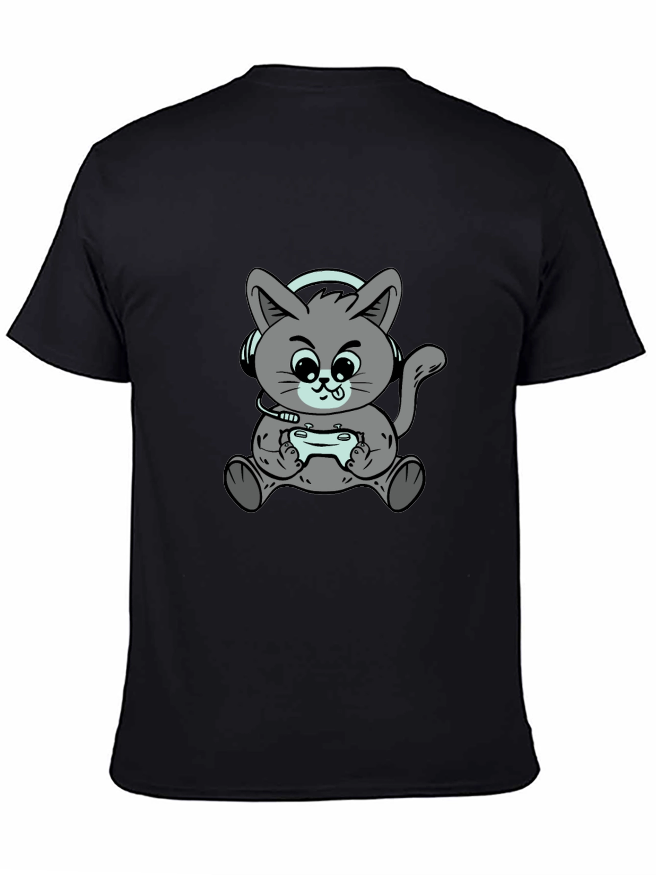 Gamer Cat Graphic T-Shirt - Cool Casual Tee