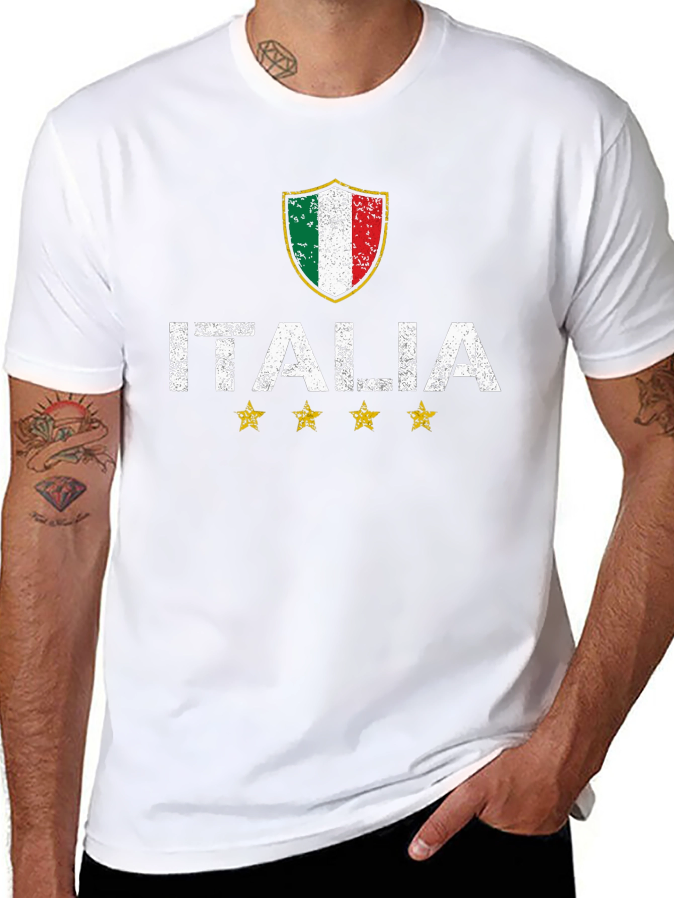 Italia Soccer Fan T-Shirt Italian Pride Tee