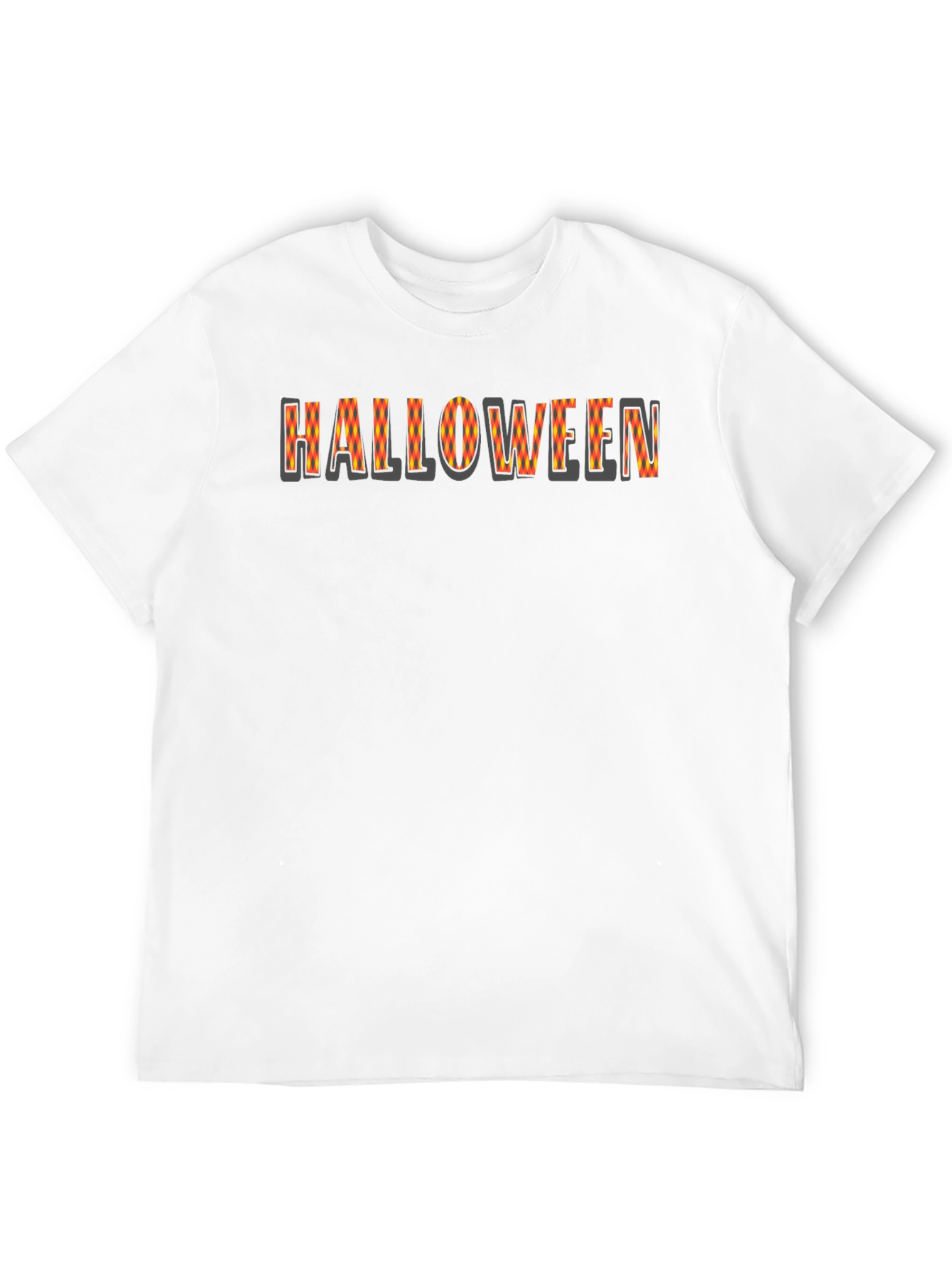 Halloween Pattern Graphic Black T-Shirt
