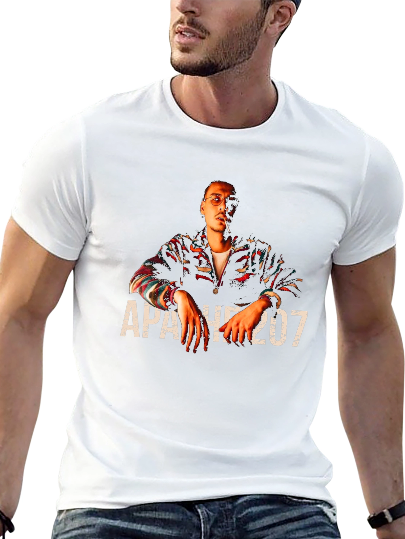 Apache 207 Graphic Print Black T-Shirt