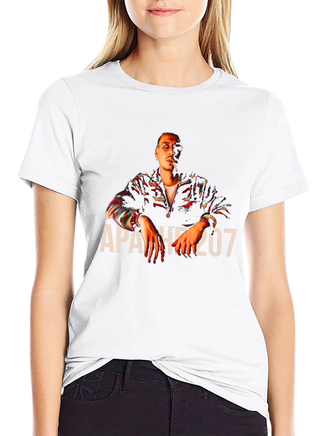 Apache 207 Graphic Print Black T-Shirt