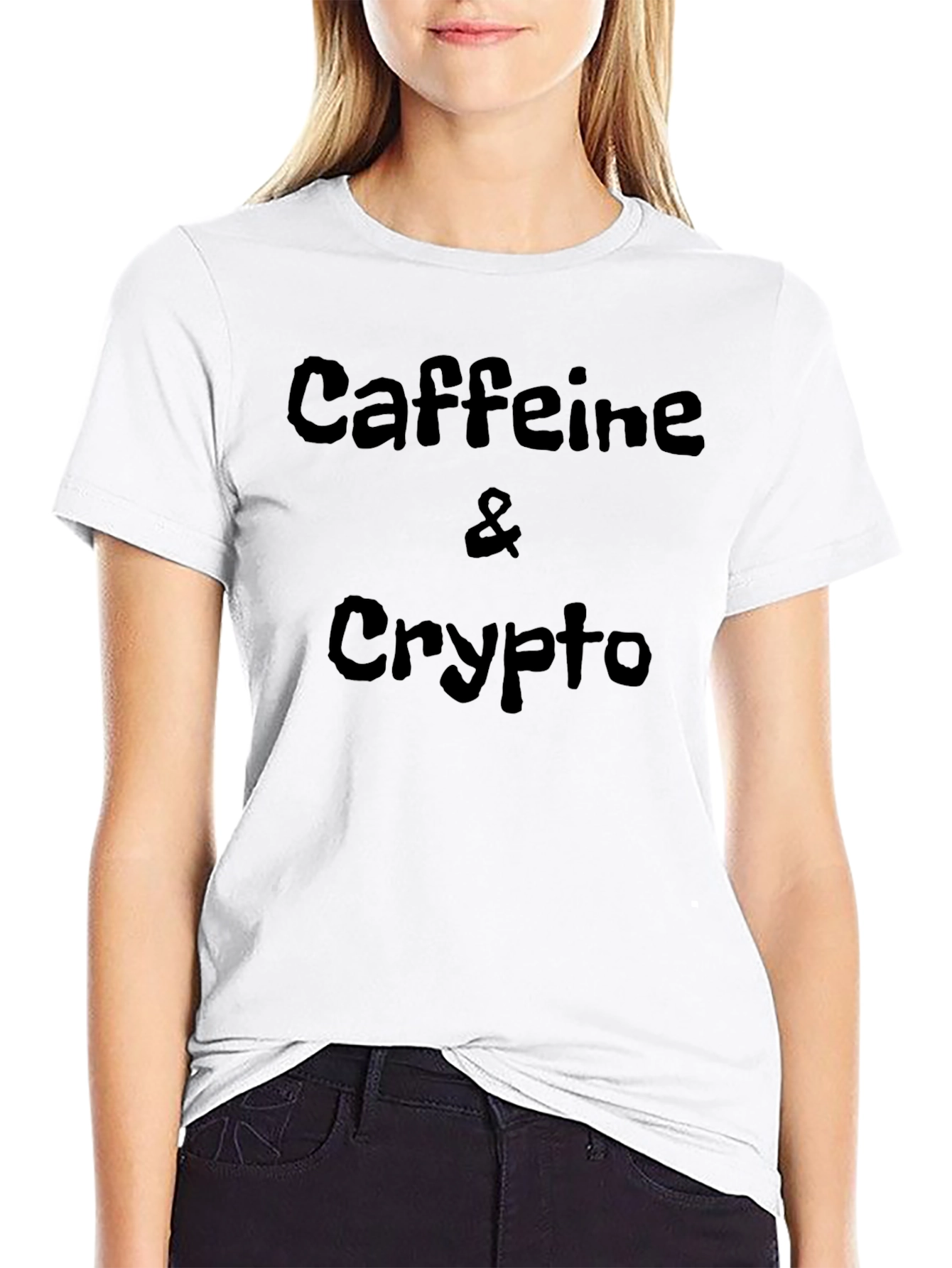 Caffeine & Crypto T-Shirt - Bitcoin Lover Tee