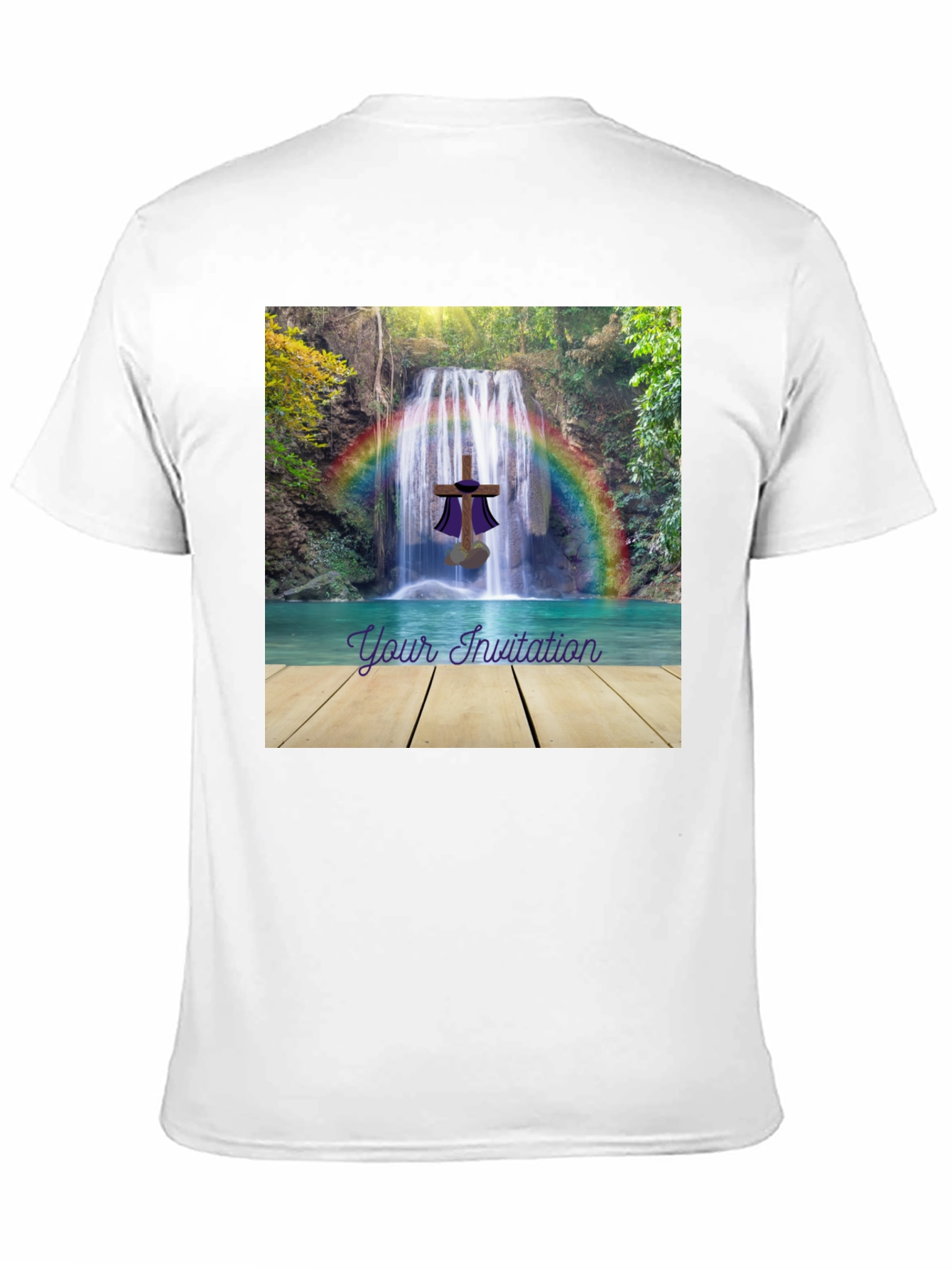 Waterfall Cross Graphic Tee - Your Invitation