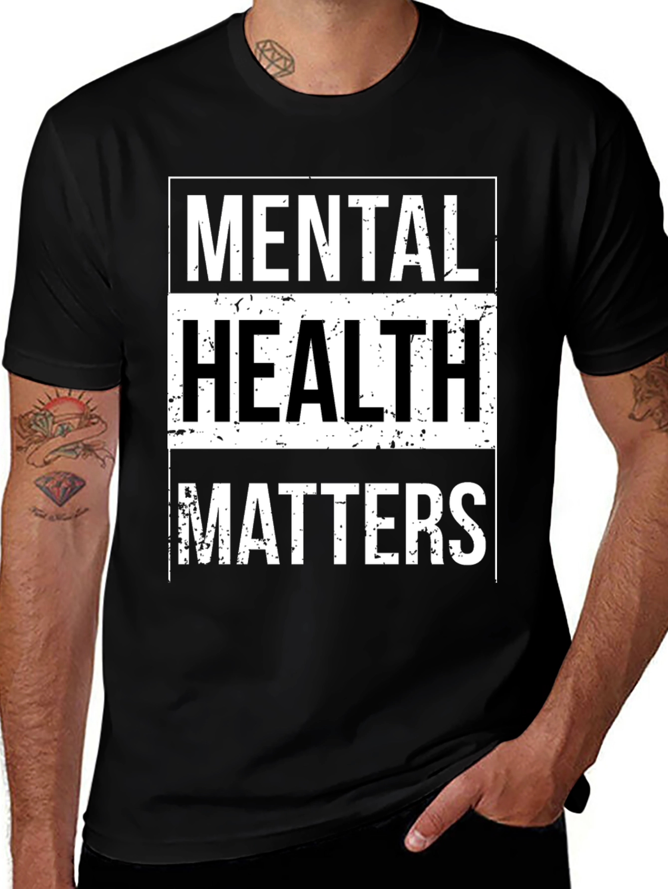 Mental Health Matters Black Graphic Tee