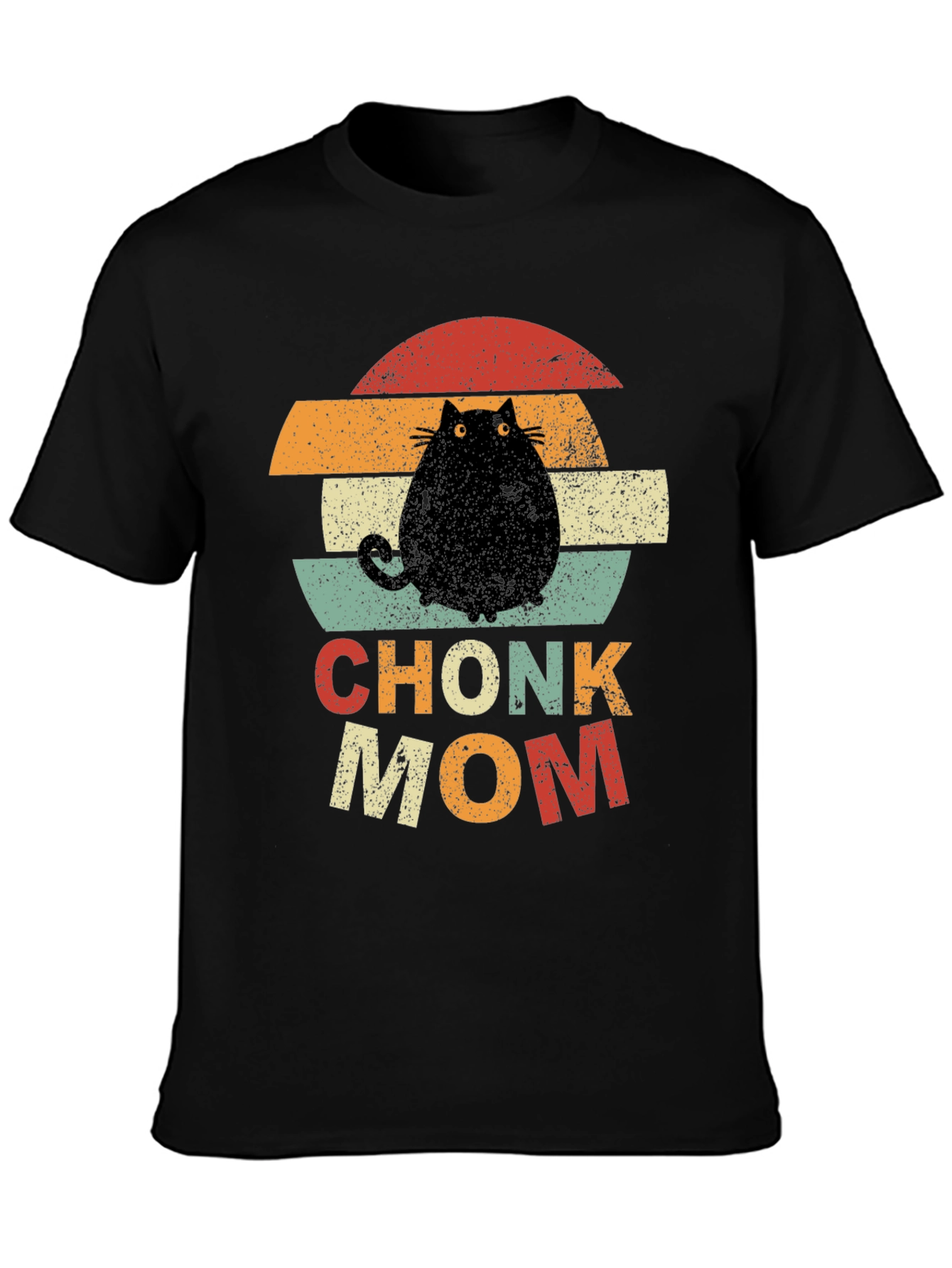 Chonk Mom T-Shirt - Retro Cat Lover Tee