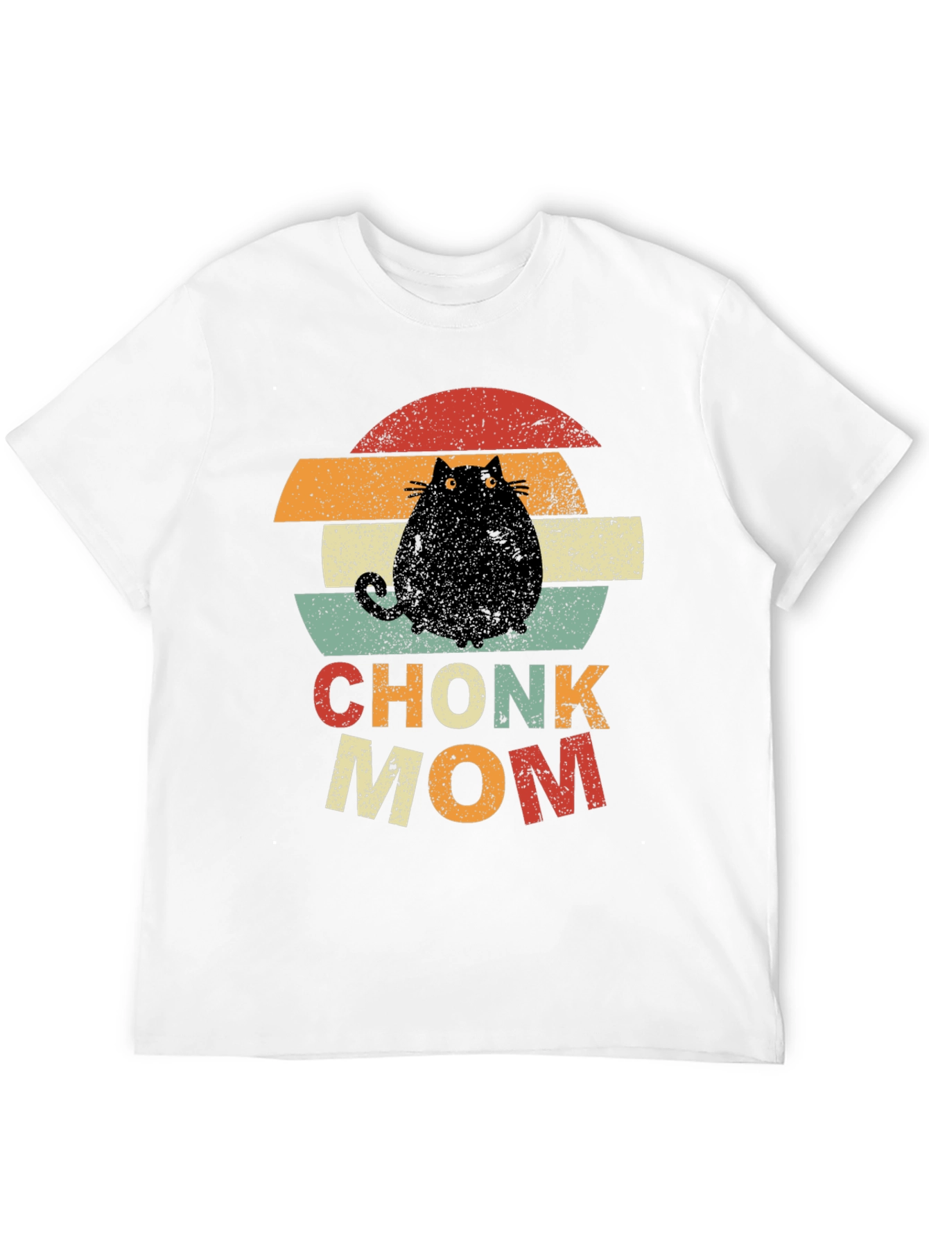 Chonk Mom T-Shirt - Retro Cat Lover Tee