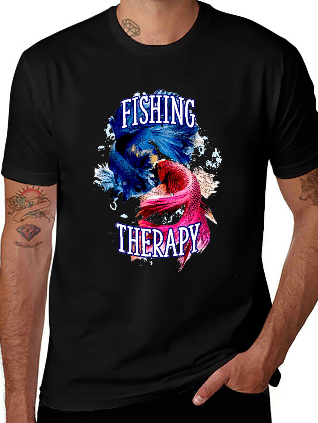 Fishing Therapy Graphic T-Shirt